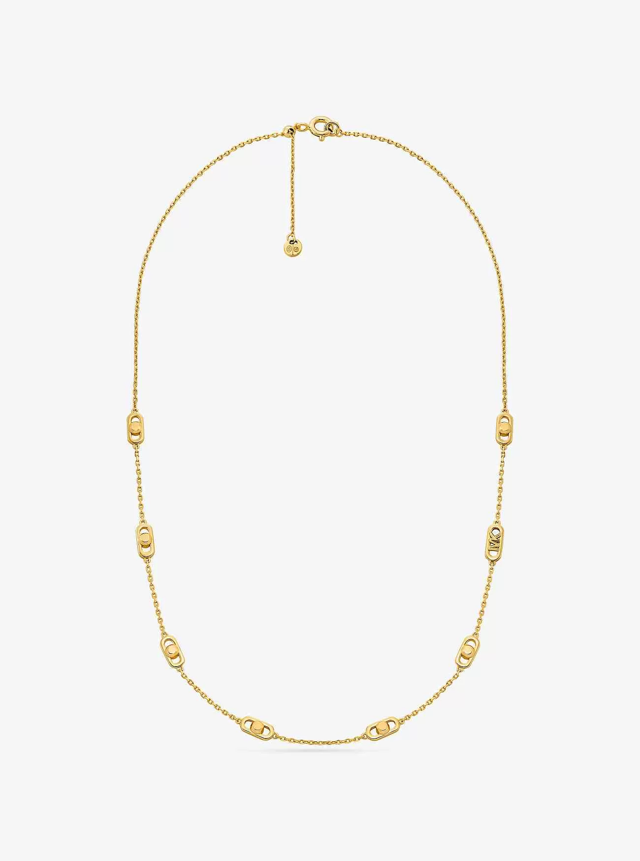 Collana Astor Link piccola in argento sterling placcato in metallo prezioso