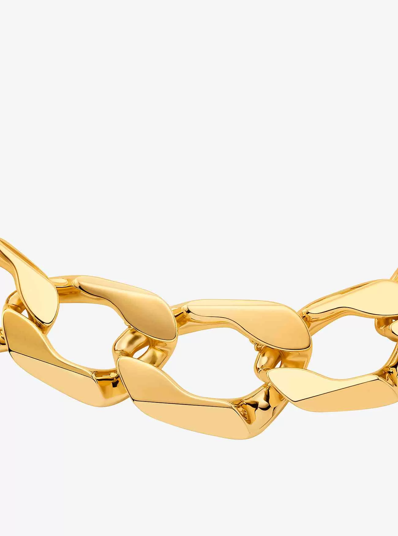 Collana a maglia barbazzale in ottone placcato in metallo prezioso