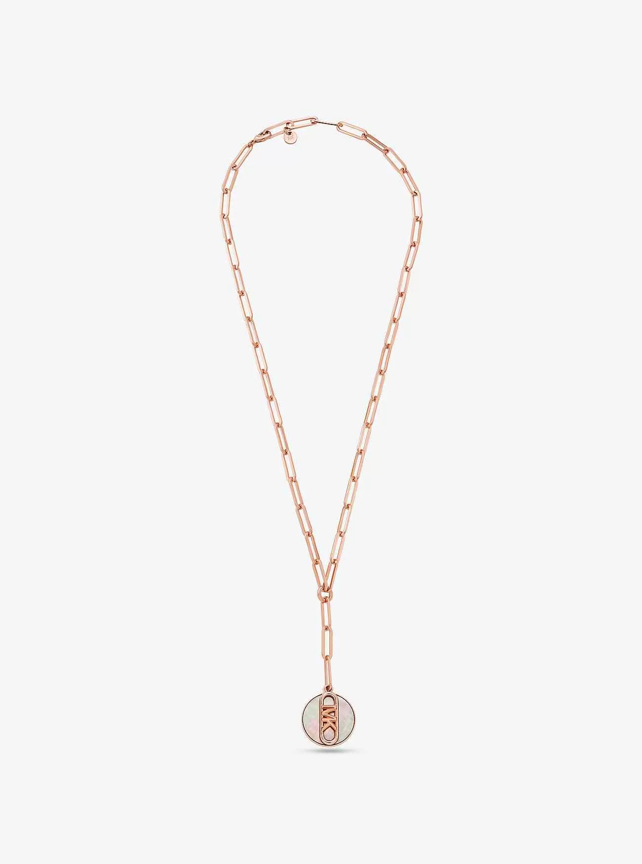 Collana a maglie di catena impero in ottone placcato metallo prezioso