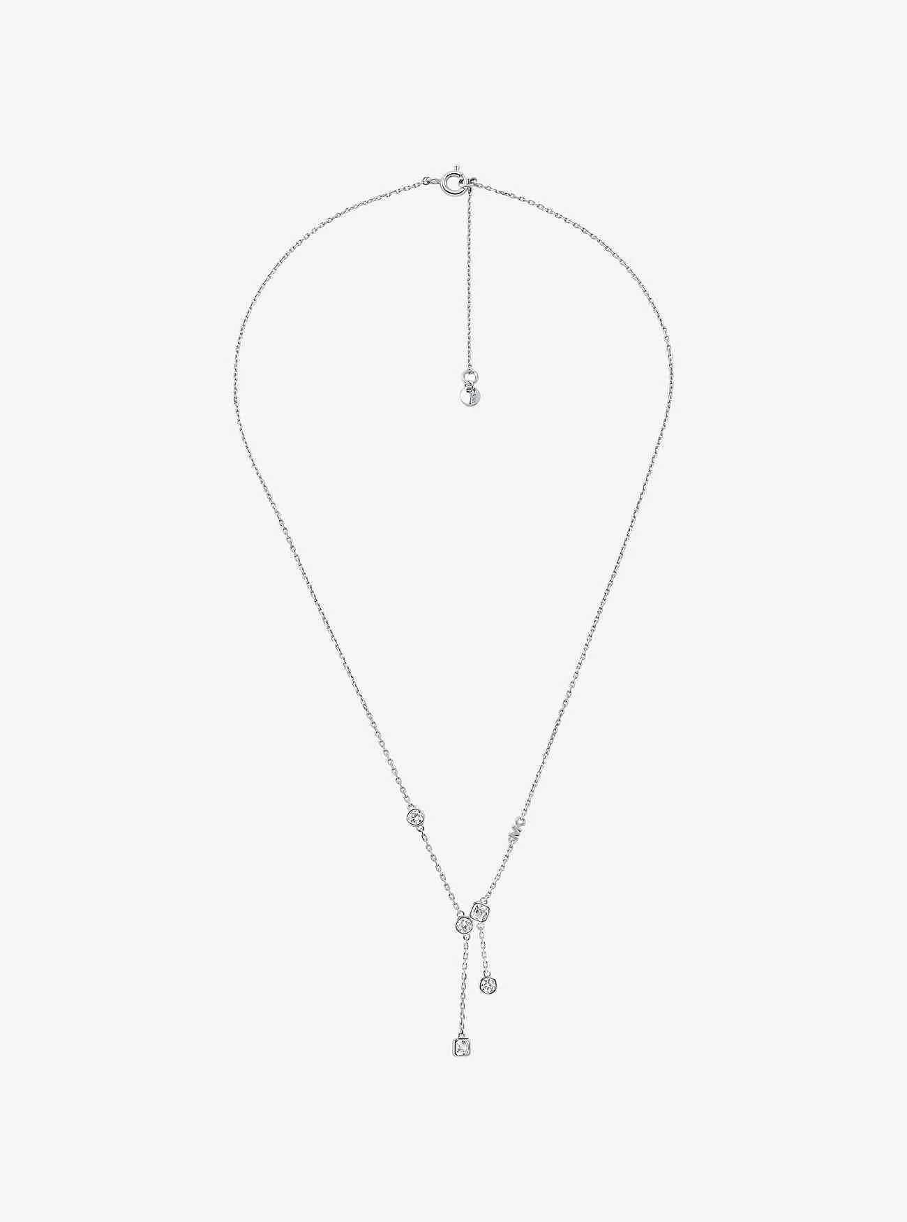 Collana con castone in argento sterling placcato in metallo prezioso