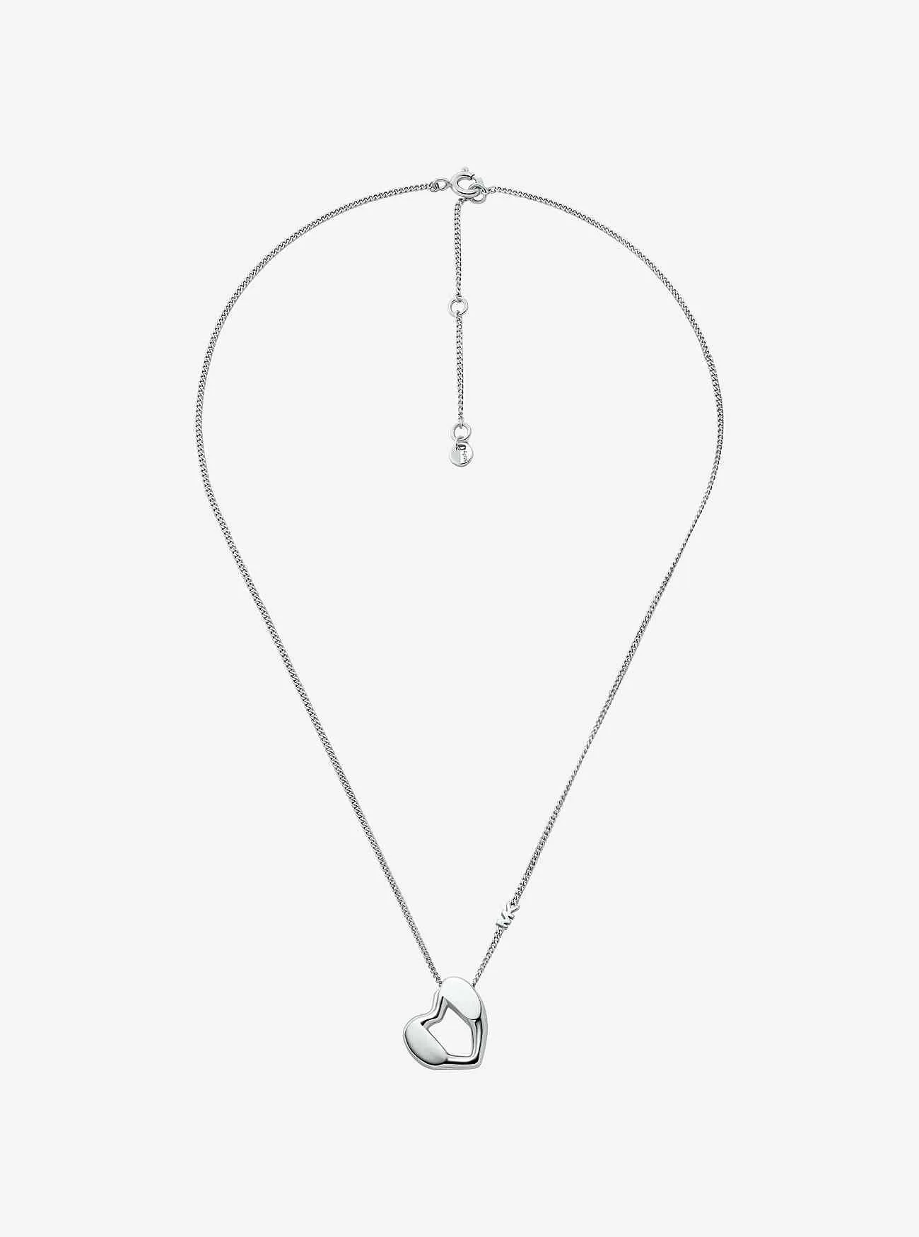 Collana con ciondolo a forma di cuore in argento sterling placcato in metallo prezioso