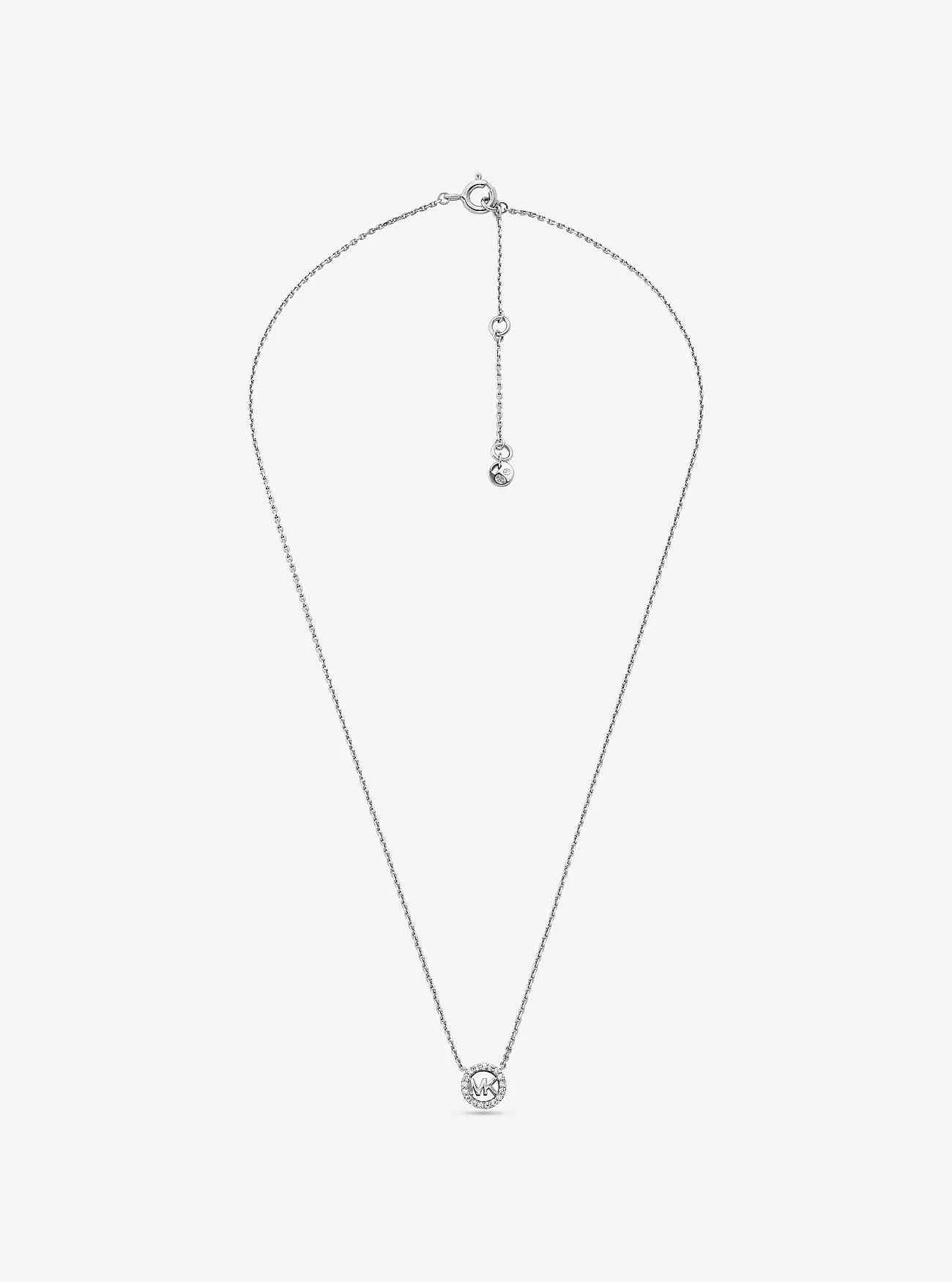 Collana con ciondolo con logo Fulton in argento sterling placcato in metallo prezioso