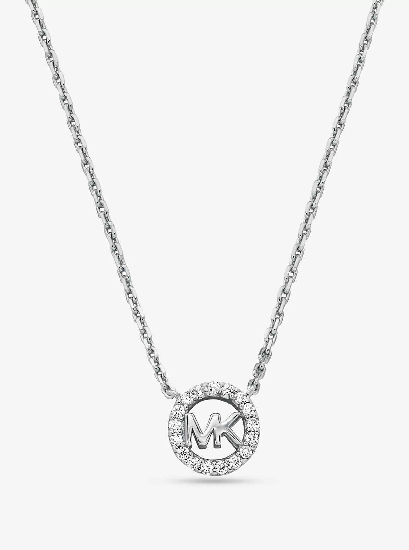 Collana con ciondolo con logo Fulton in argento sterling placcato in metallo prezioso