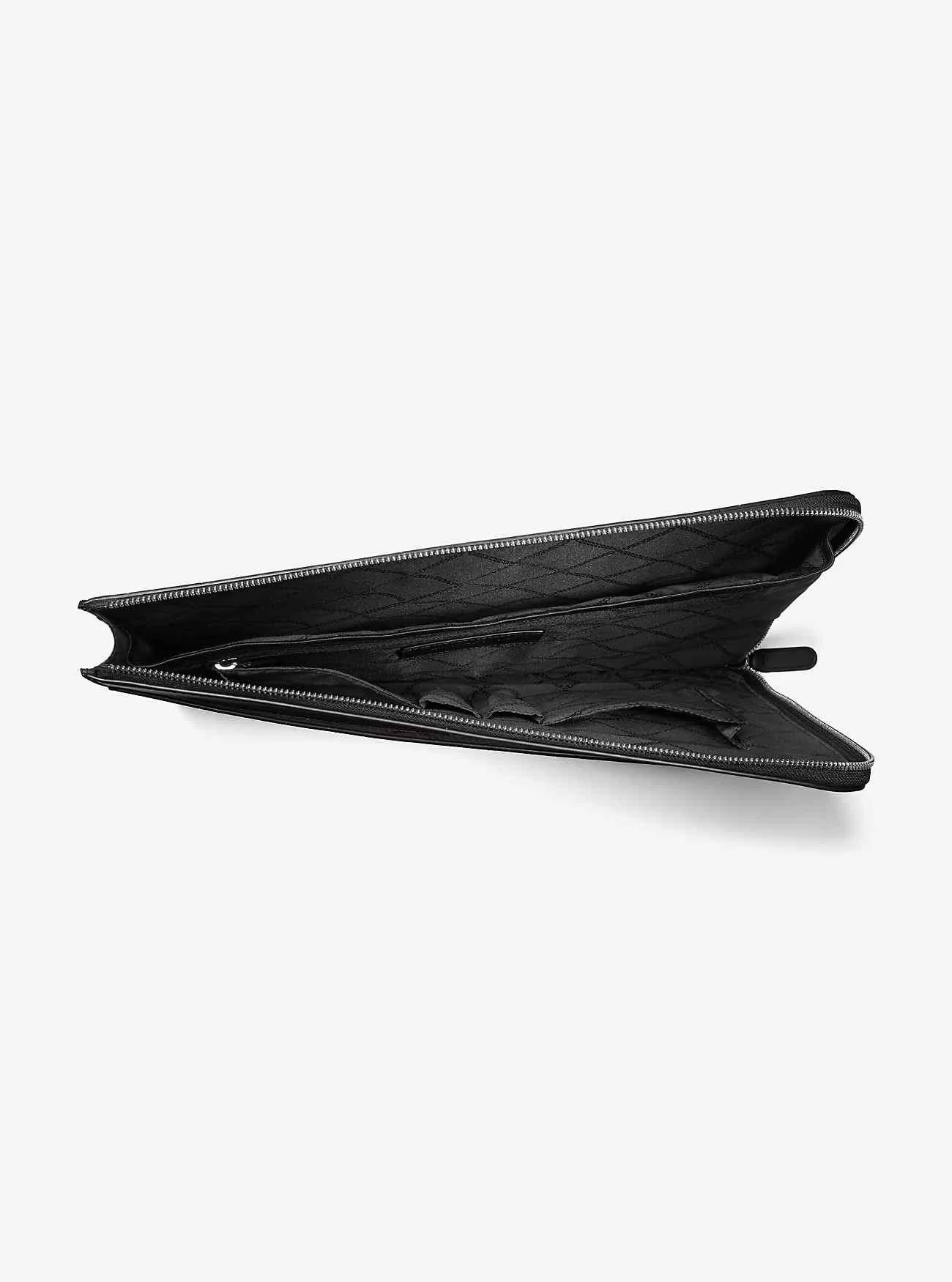 Custodia per laptop in pelle goffrata coccodrillo Hudson