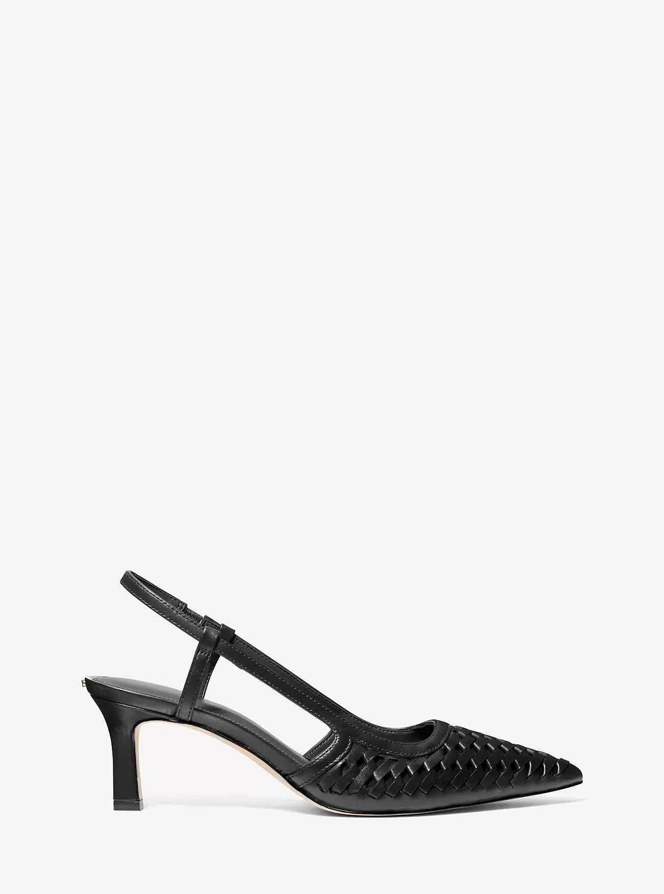 Décolleté slingback Alora in pelle intrecciata a mano