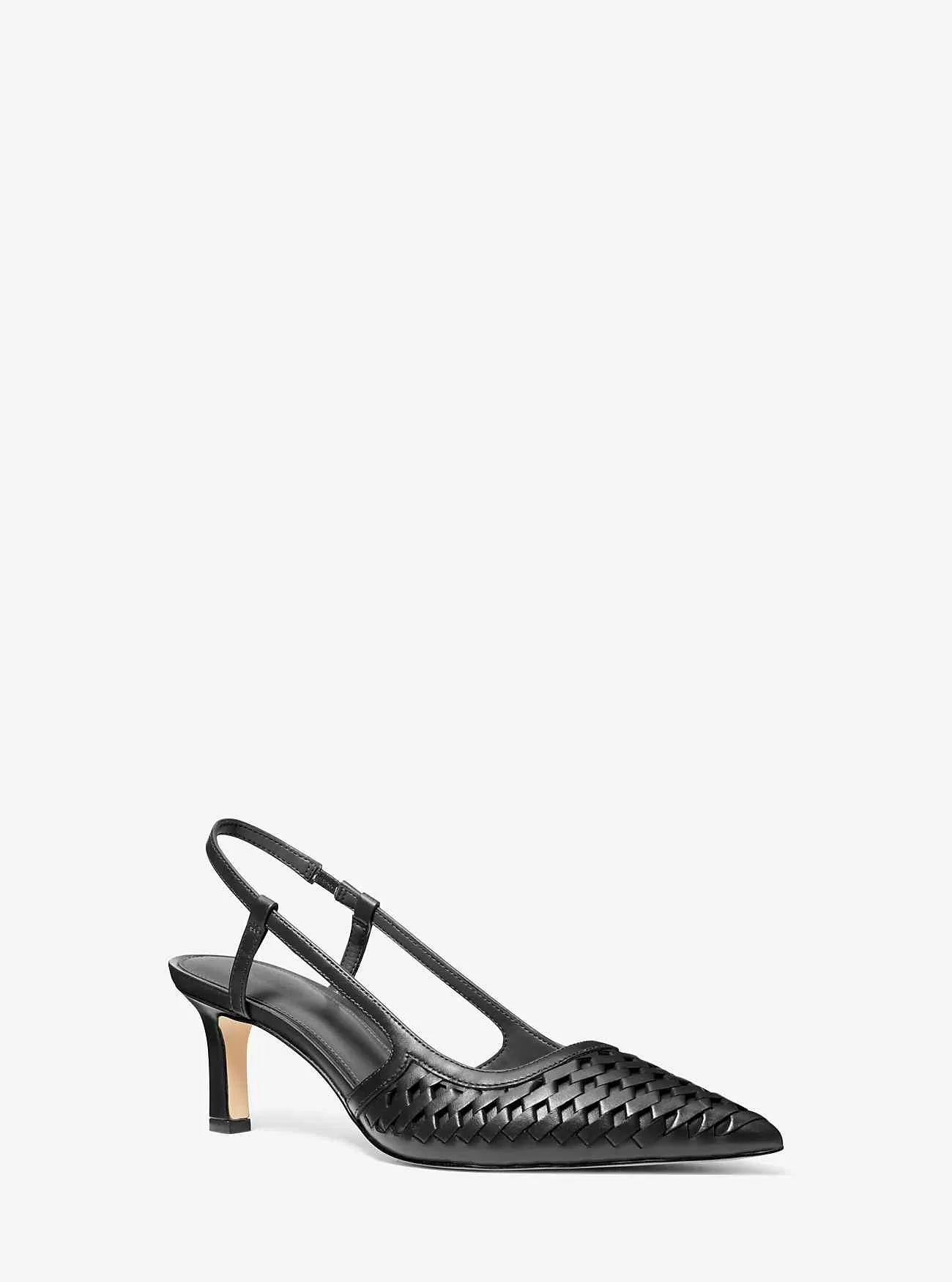Décolleté slingback Alora in pelle intrecciata a mano