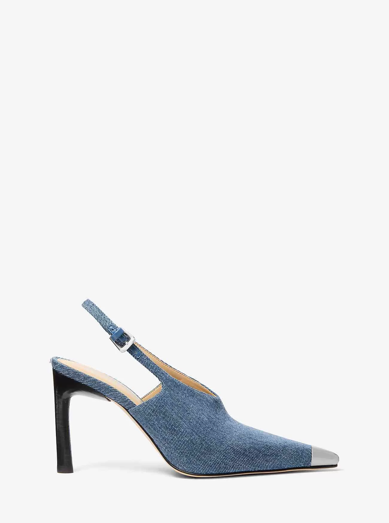 Décolleté slingback Kasia in denim