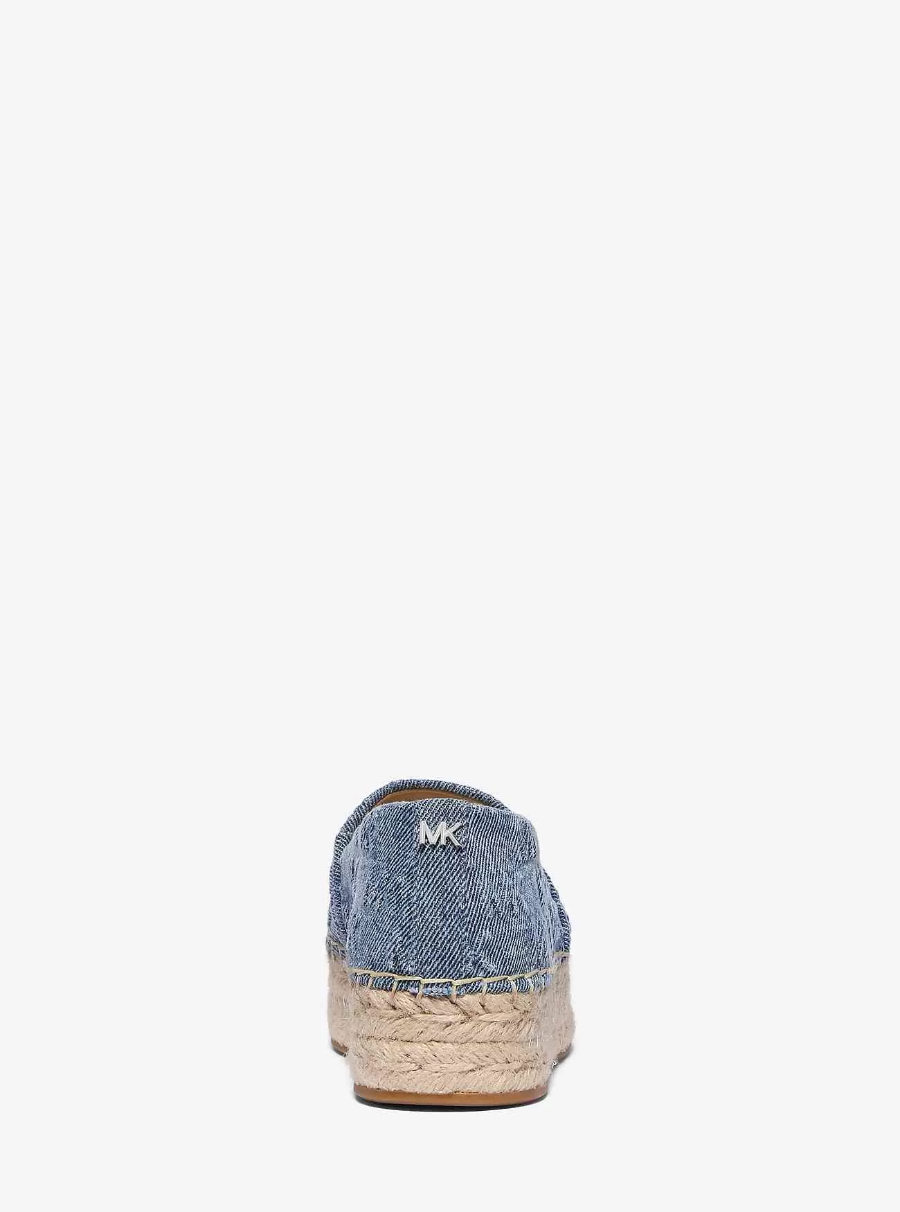 Espadrillas con plateau in denim con logo Lynn goffrato Espadrillas con plateau in denim con logo Lynn goffrato