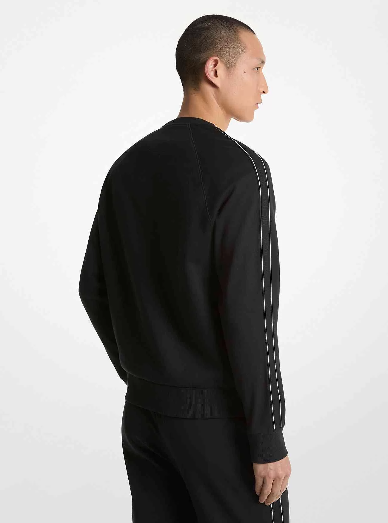 Felpa in misto cotone con nastro con logo