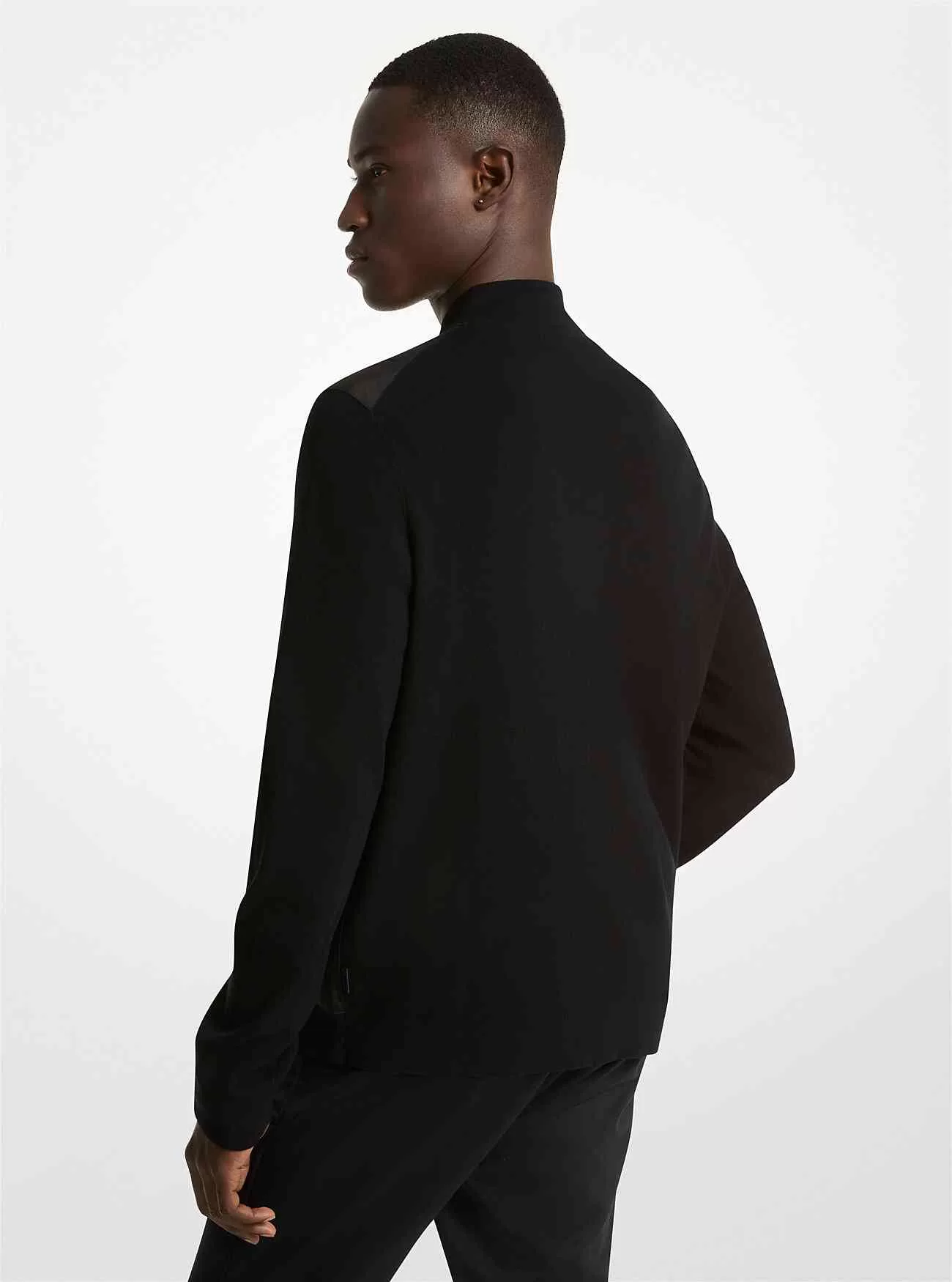 Giacca con zip in misto viscosa