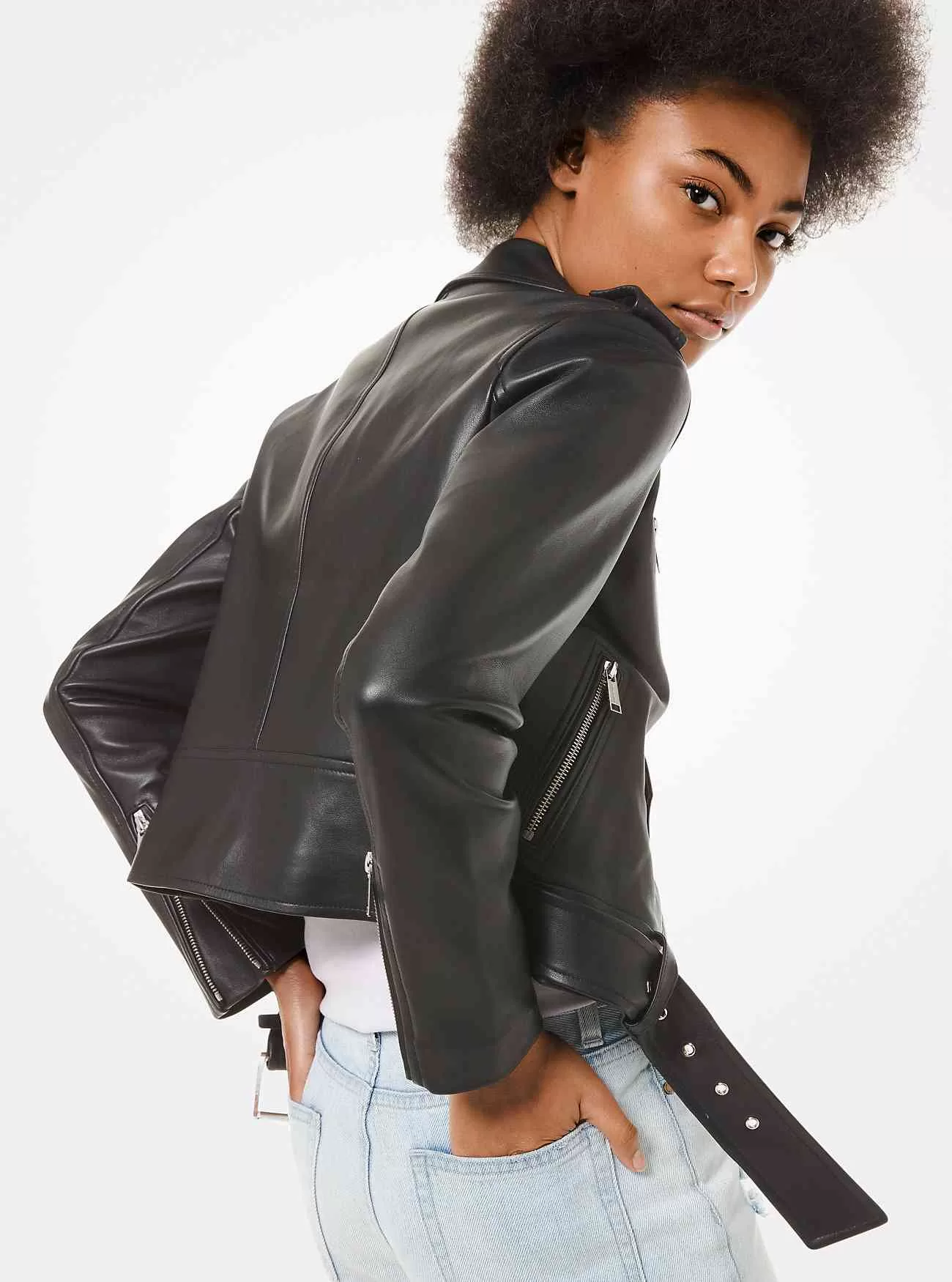 Giacca da moto in pelle