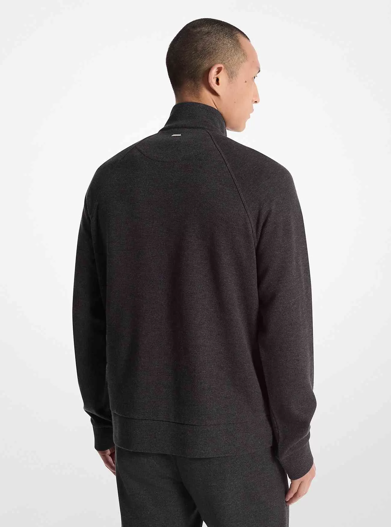 Giacca in maglia di misto cotone a coste