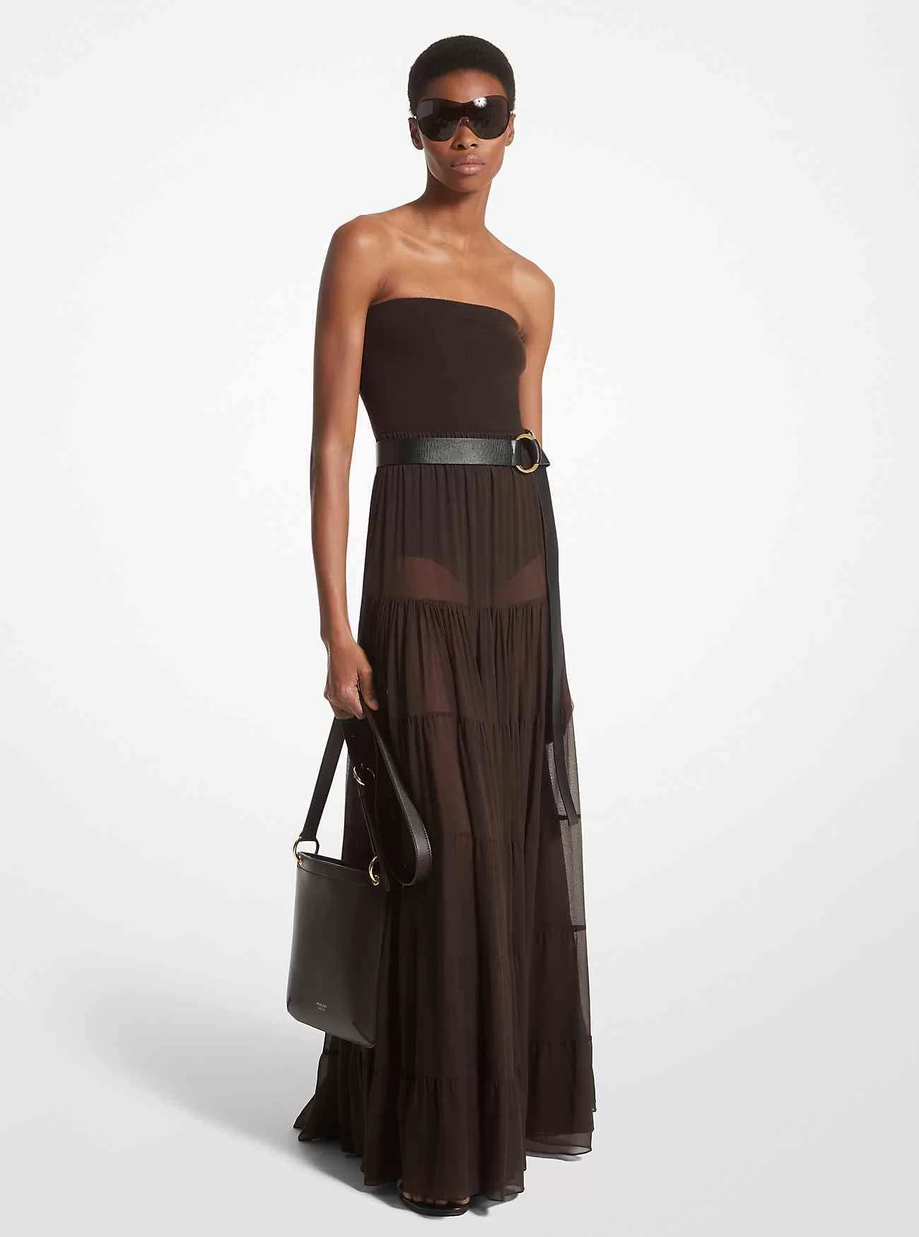 Gonna in chiffon di seta