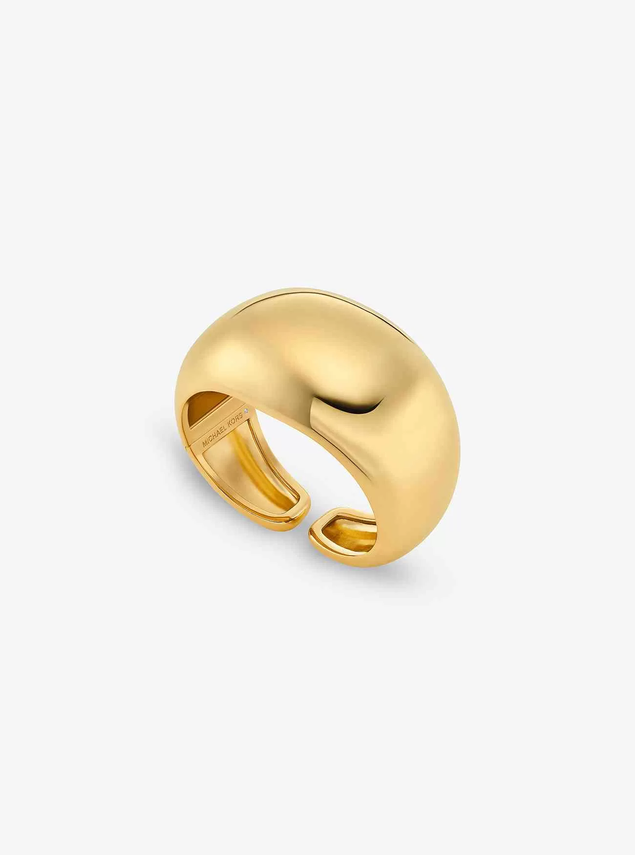 Grande polsino a bolle in ottone placcato in metallo prezioso