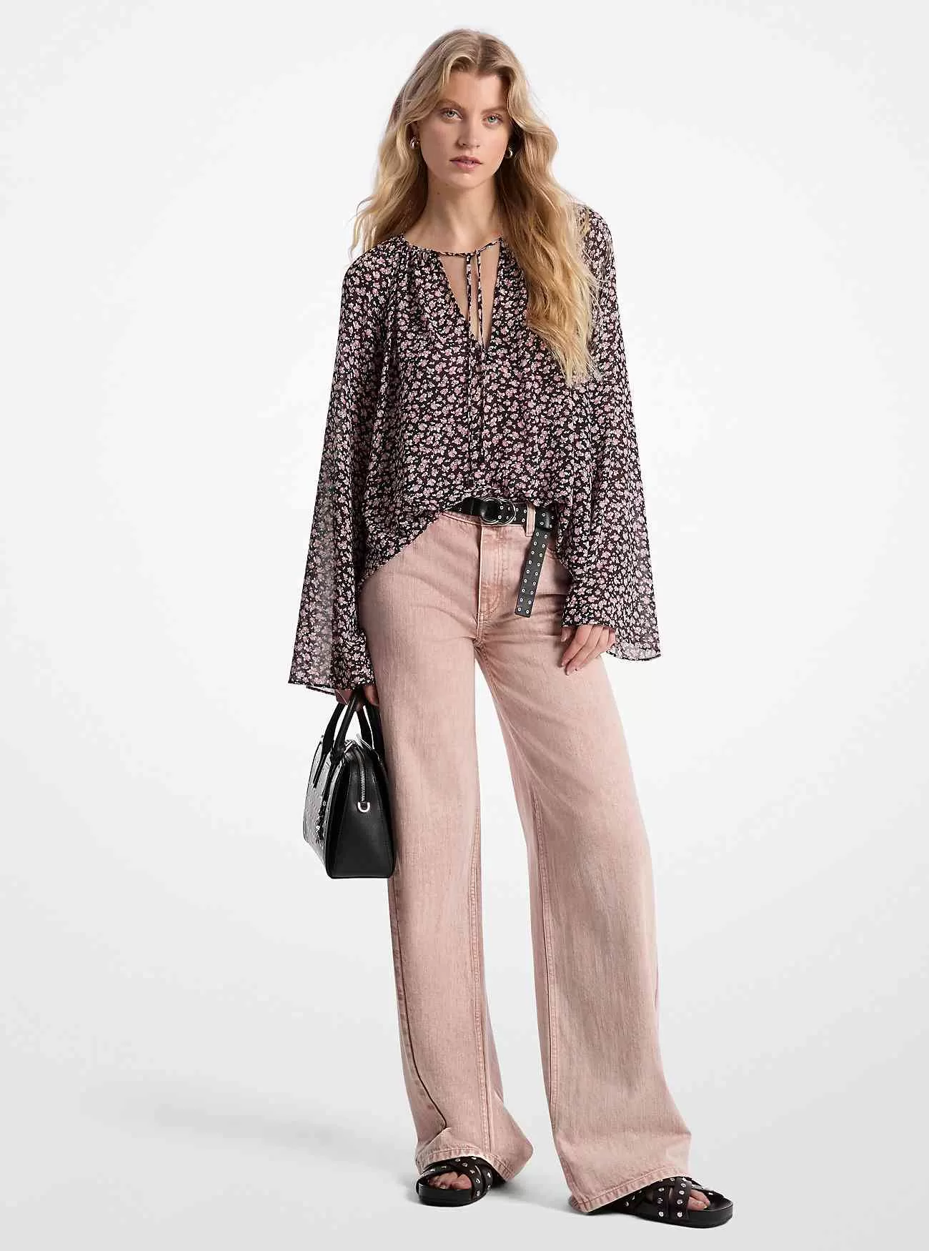 Jeans a gamba larga tinti in capo