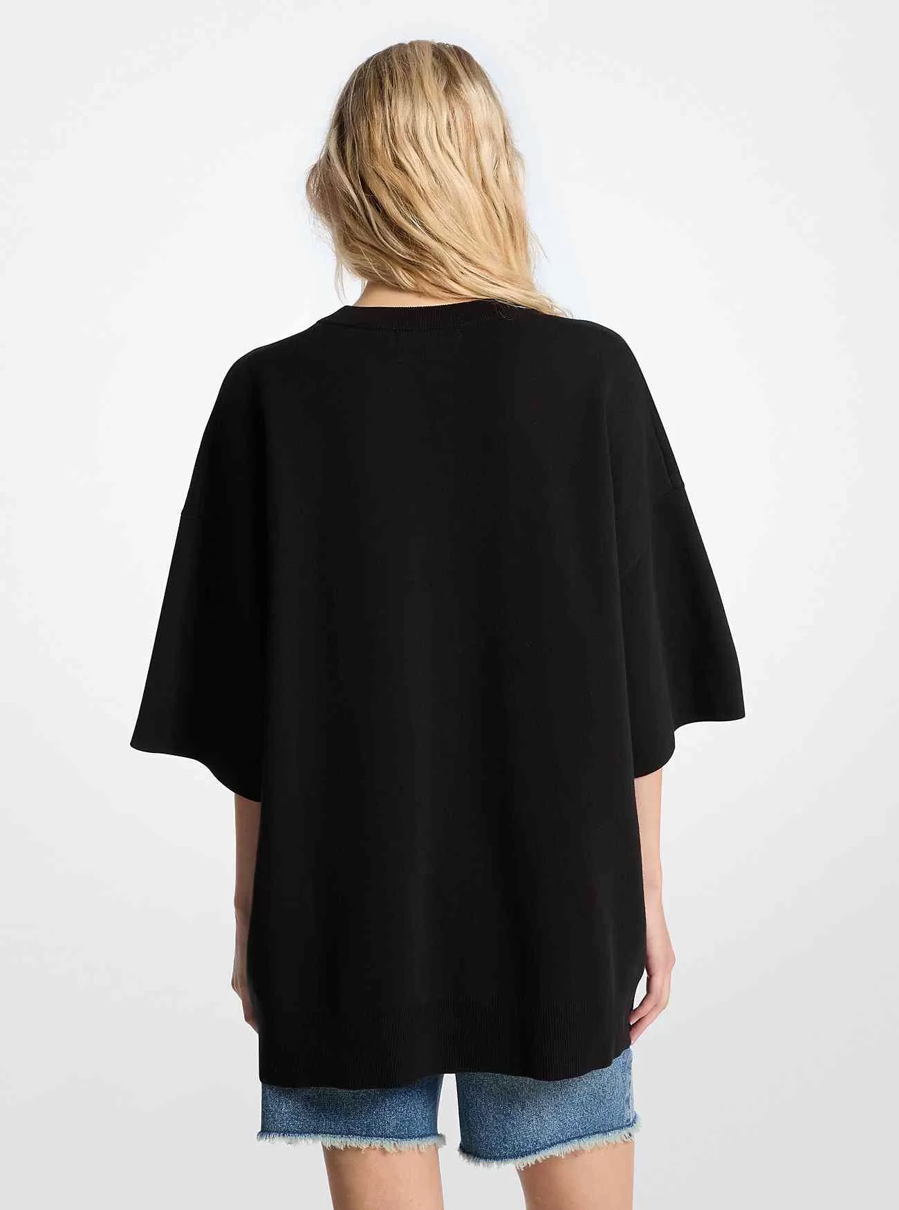 Maglione a maniche corte in cotone Maglione a maniche corte in cotone