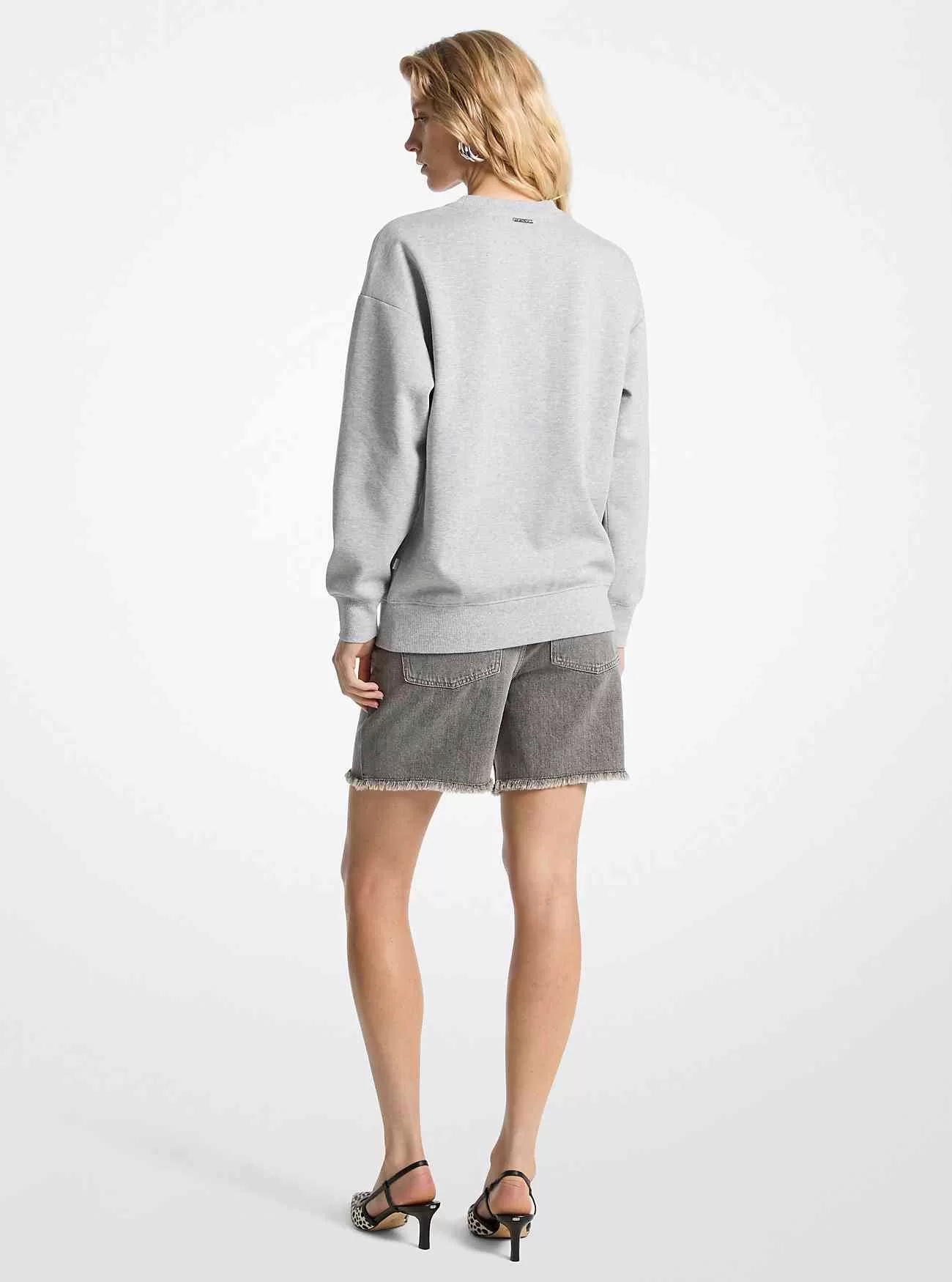 Maglione girocollo con logo in rilievo