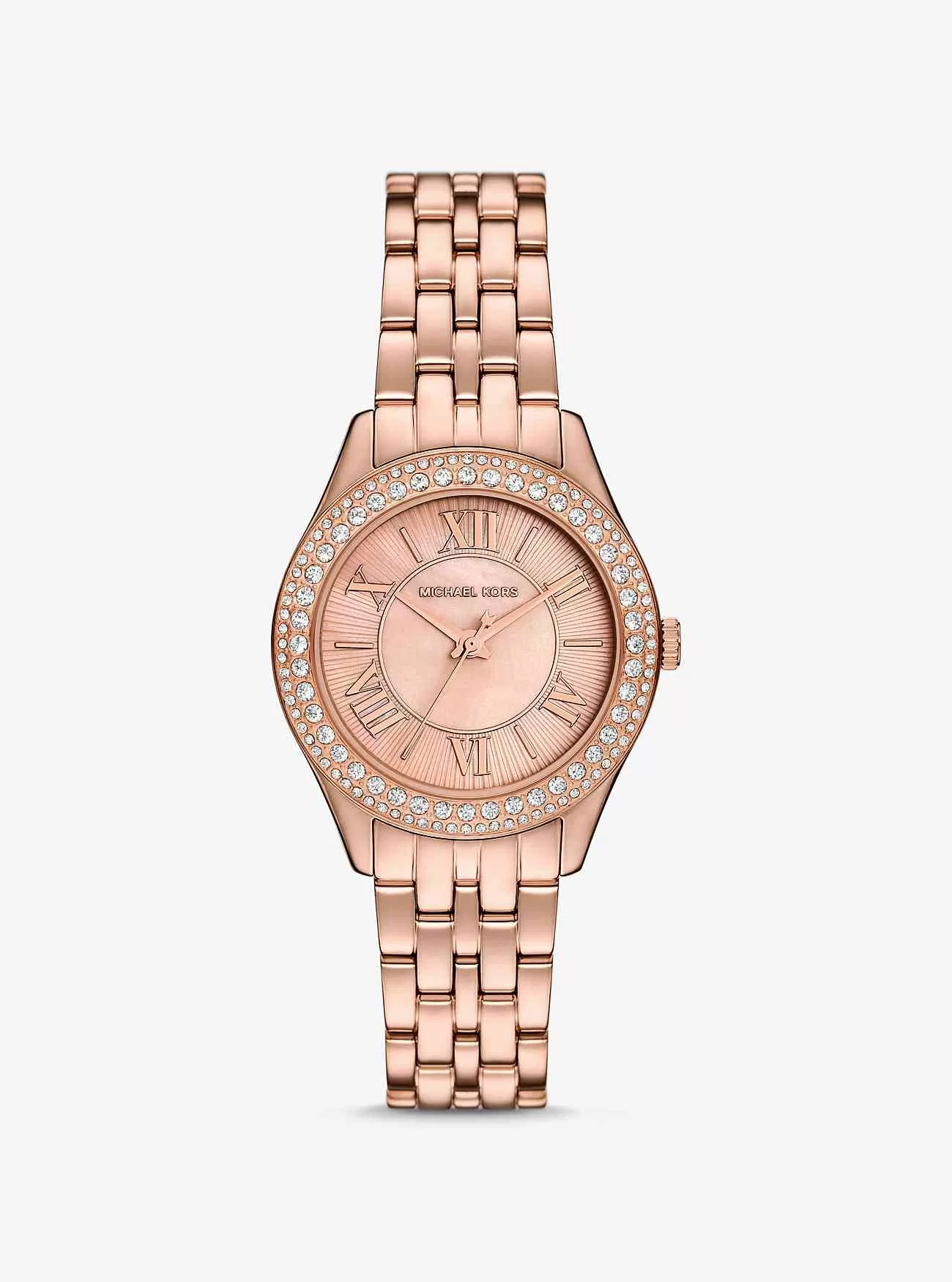 Mini orologio Harlowe Pavé color oro rosa
