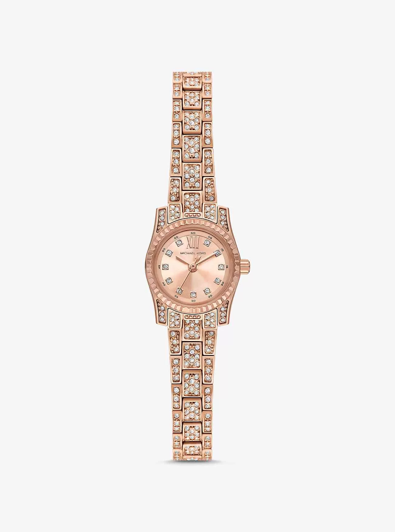 Mini orologio Lexington Pavé tonalità oro rosa