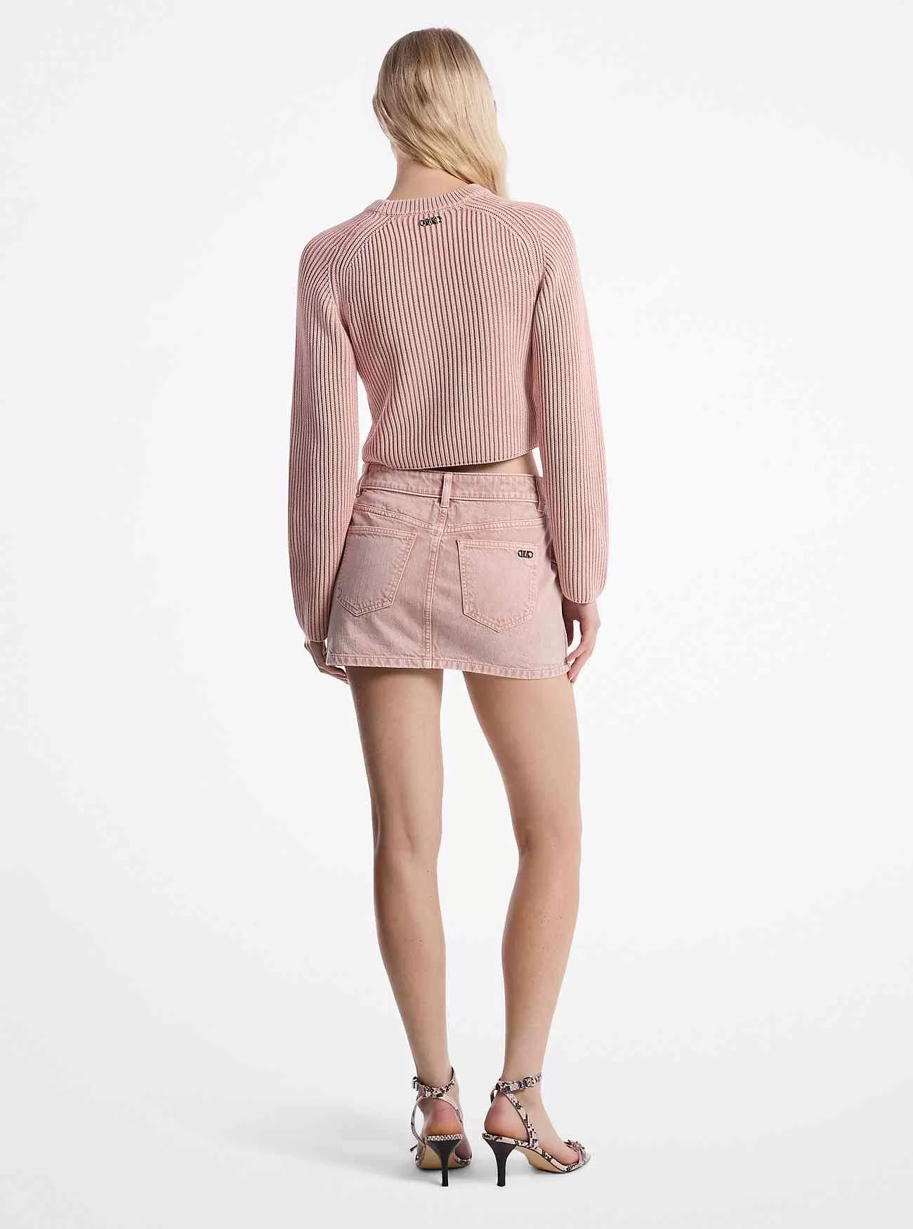 Minigonna in denim tinto in capo