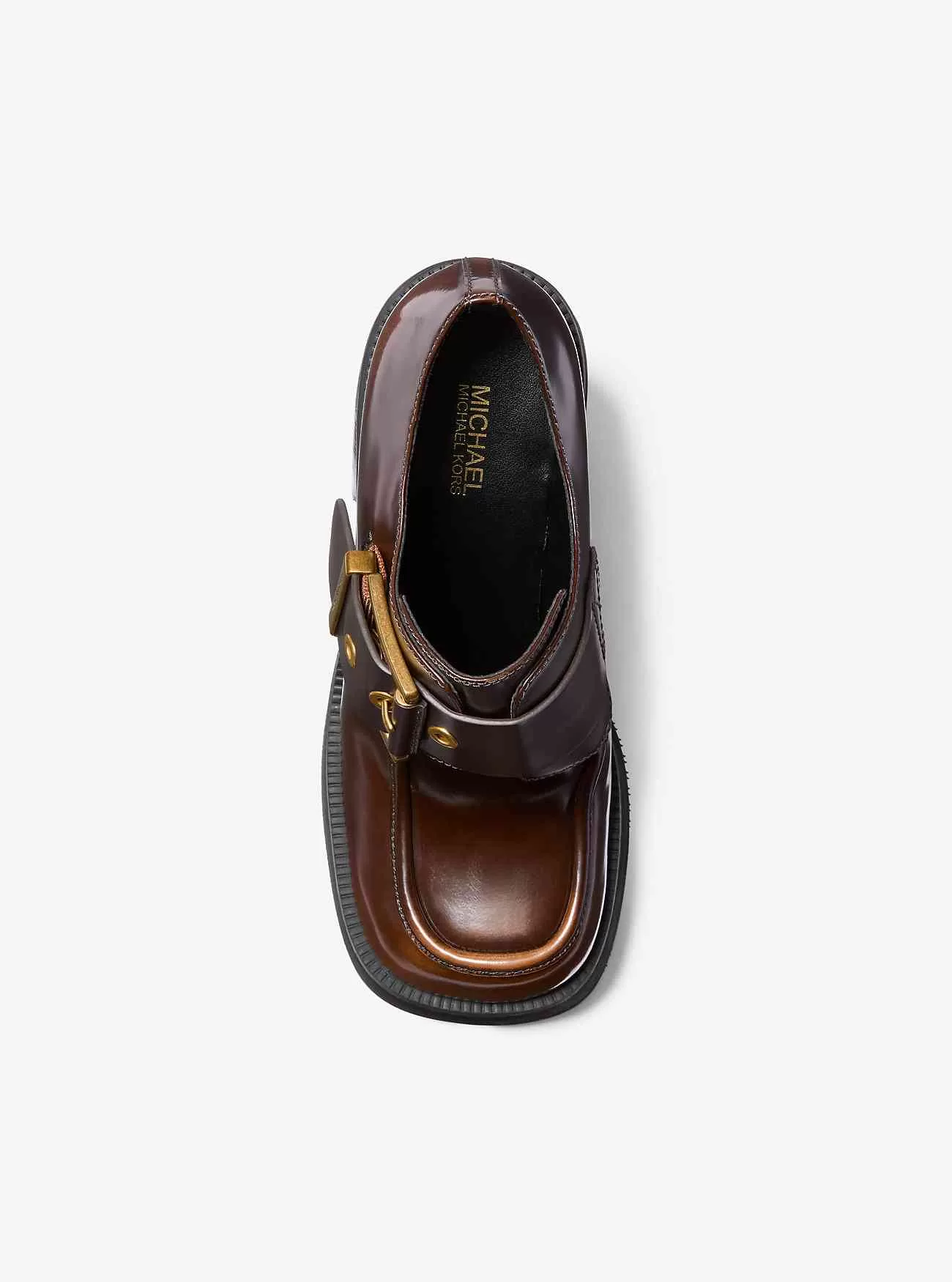 Mocassino Colby con plateau in pelle brunita Mocassino Colby con plateau in pelle brunita