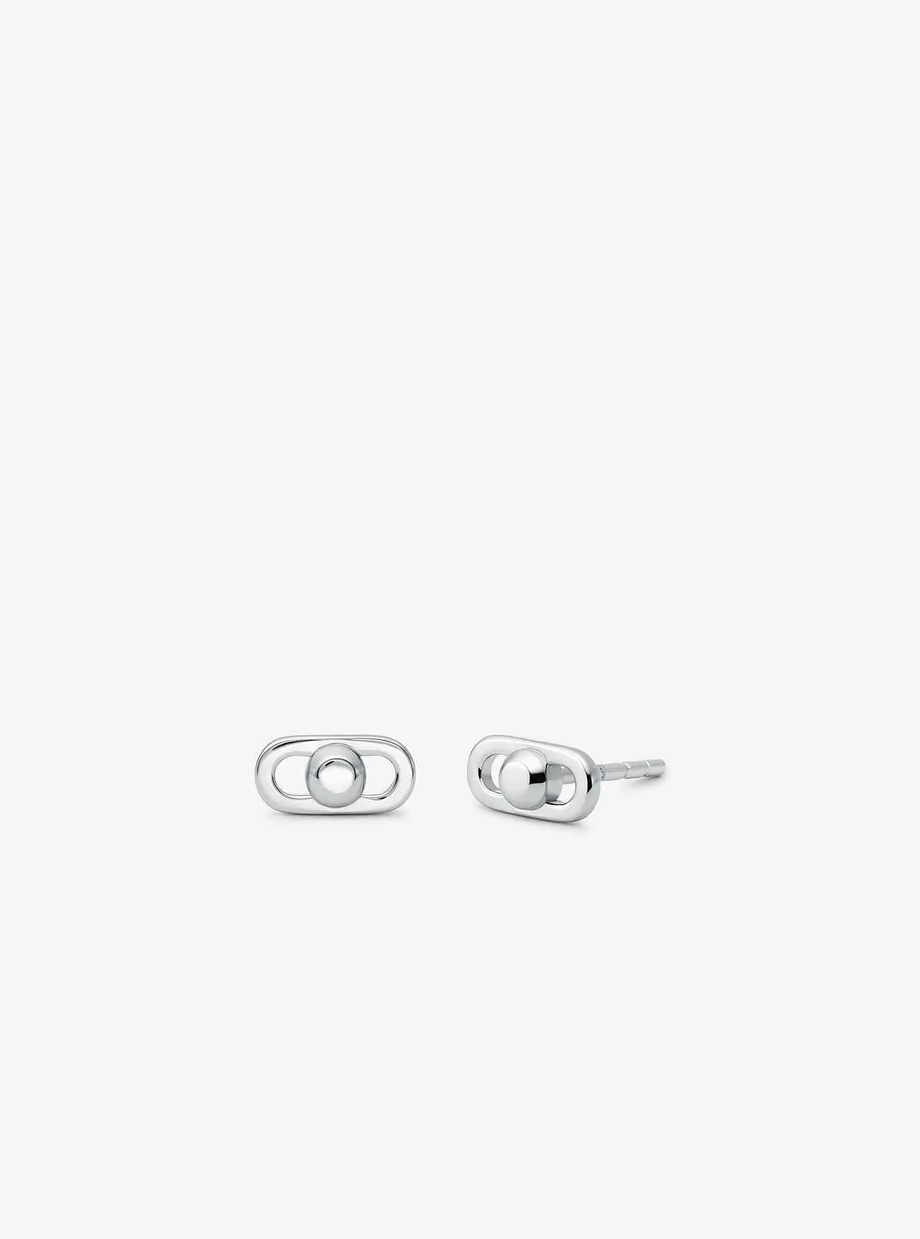 Orecchini Astor Link extra piccoli in argento sterling placcato in metallo prezioso