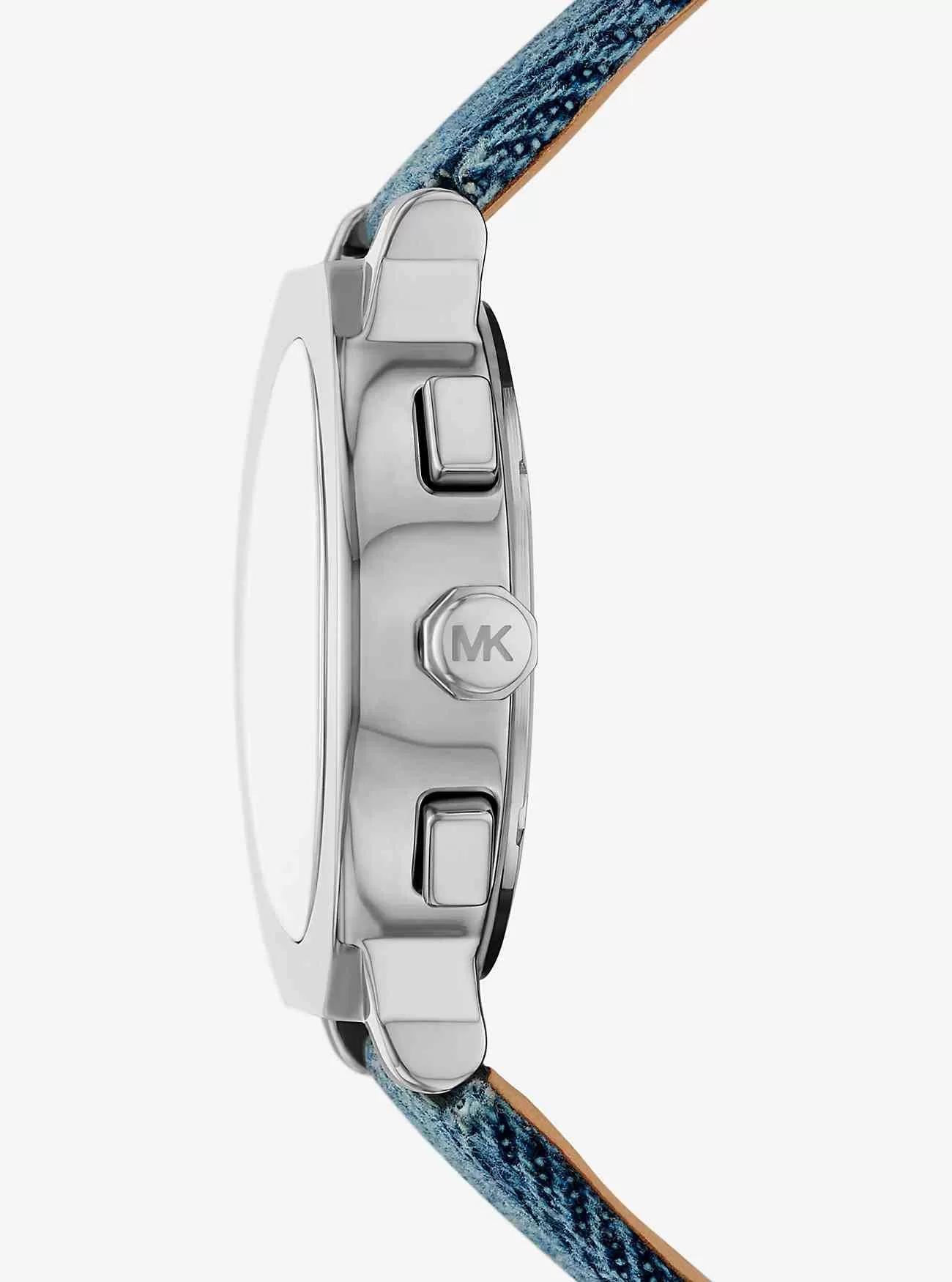 Orologio in denim Gramercy oversize color argento