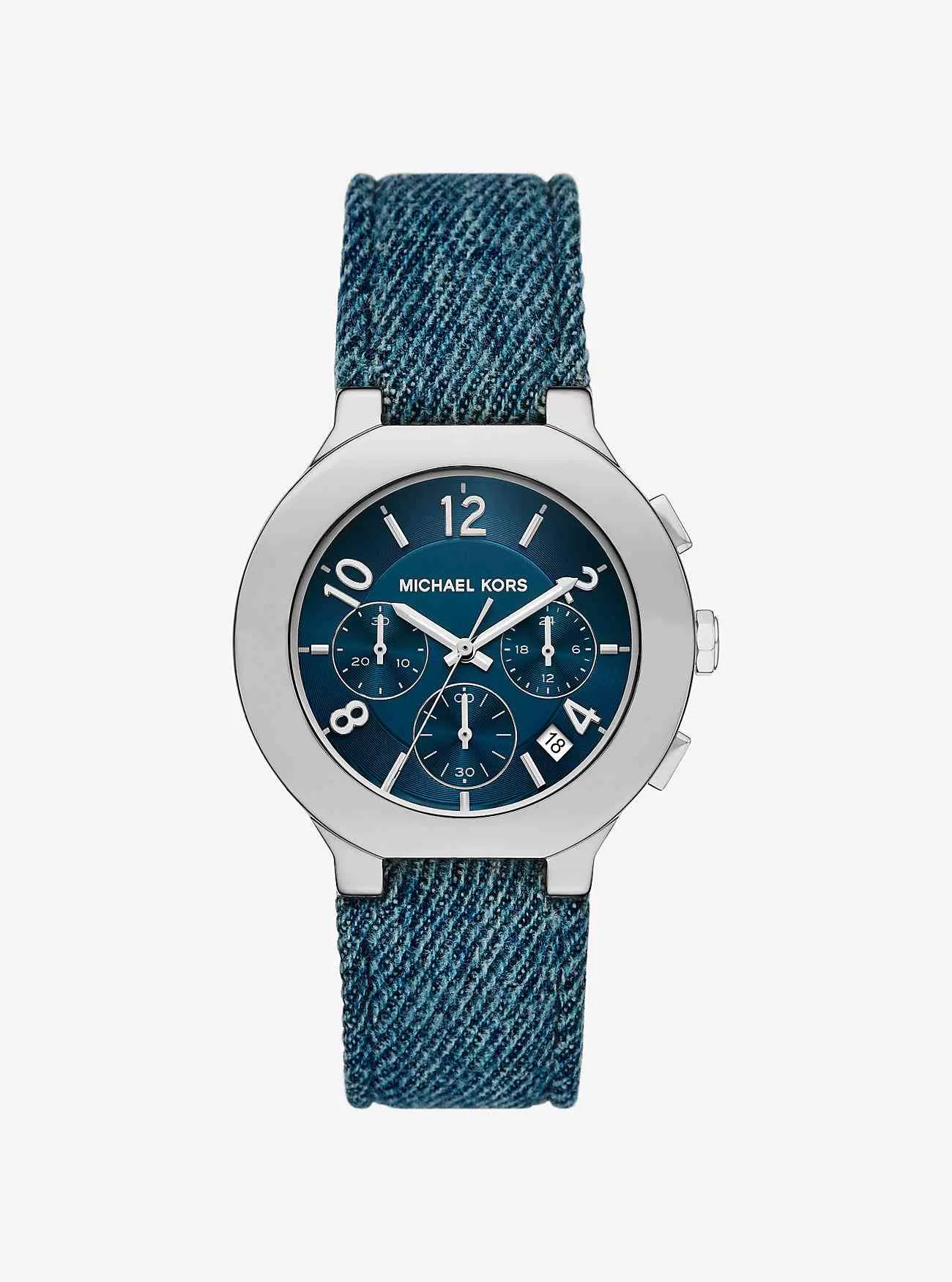 Orologio in denim Gramercy oversize color argento
