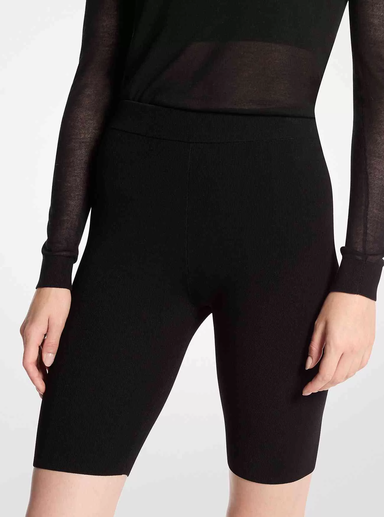 Pantaloncini biker in lana elasticizzata