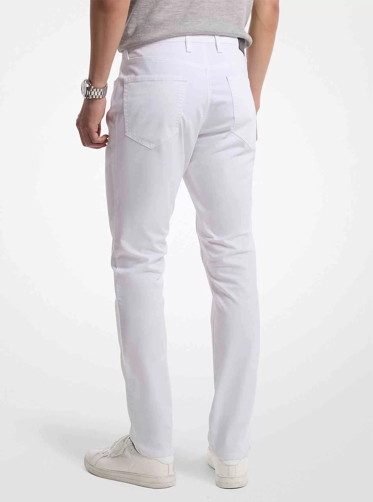 Pantaloni Parker slim fit in twill elasticizzato