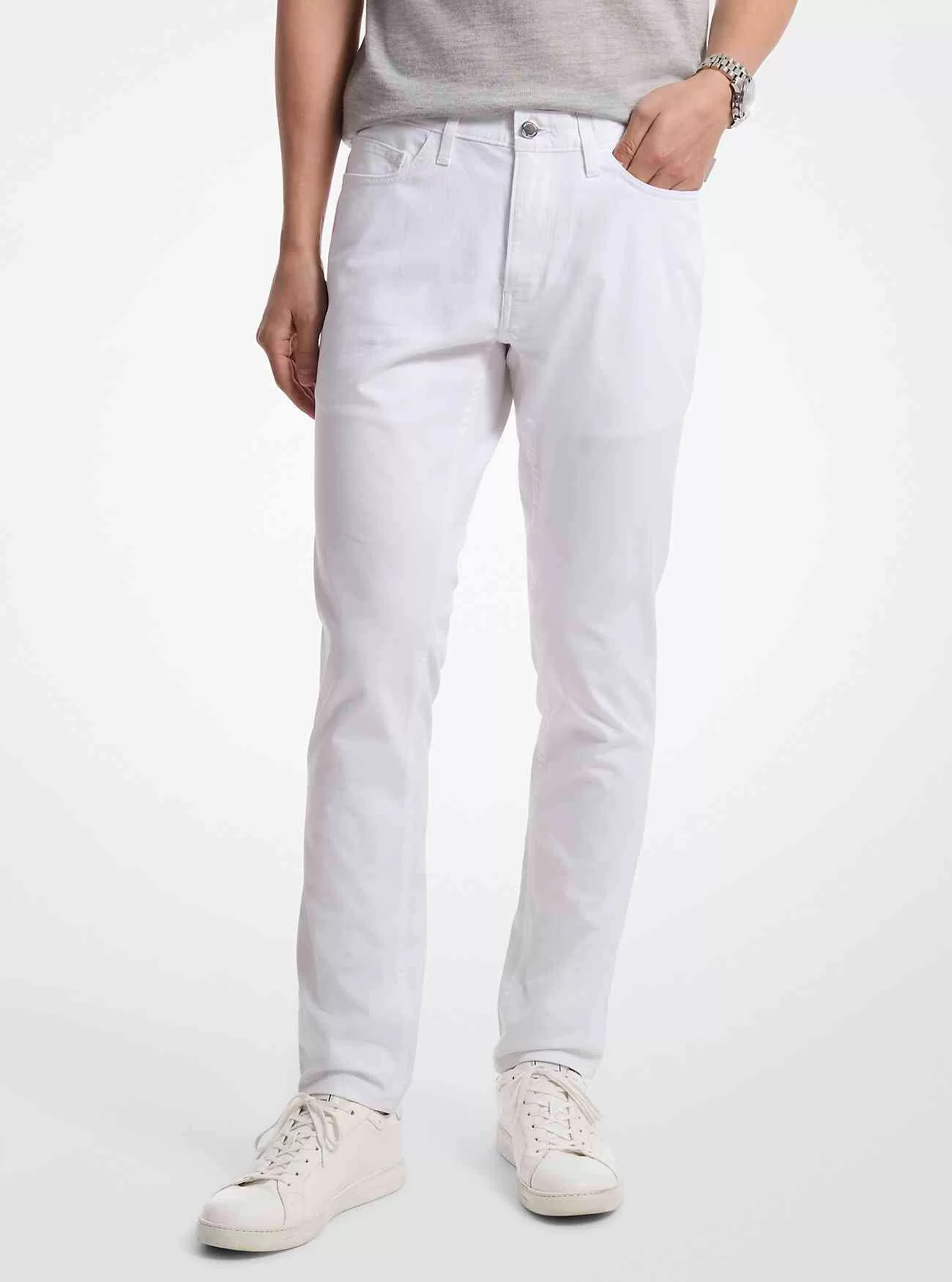 Pantaloni Parker slim fit in twill elasticizzato