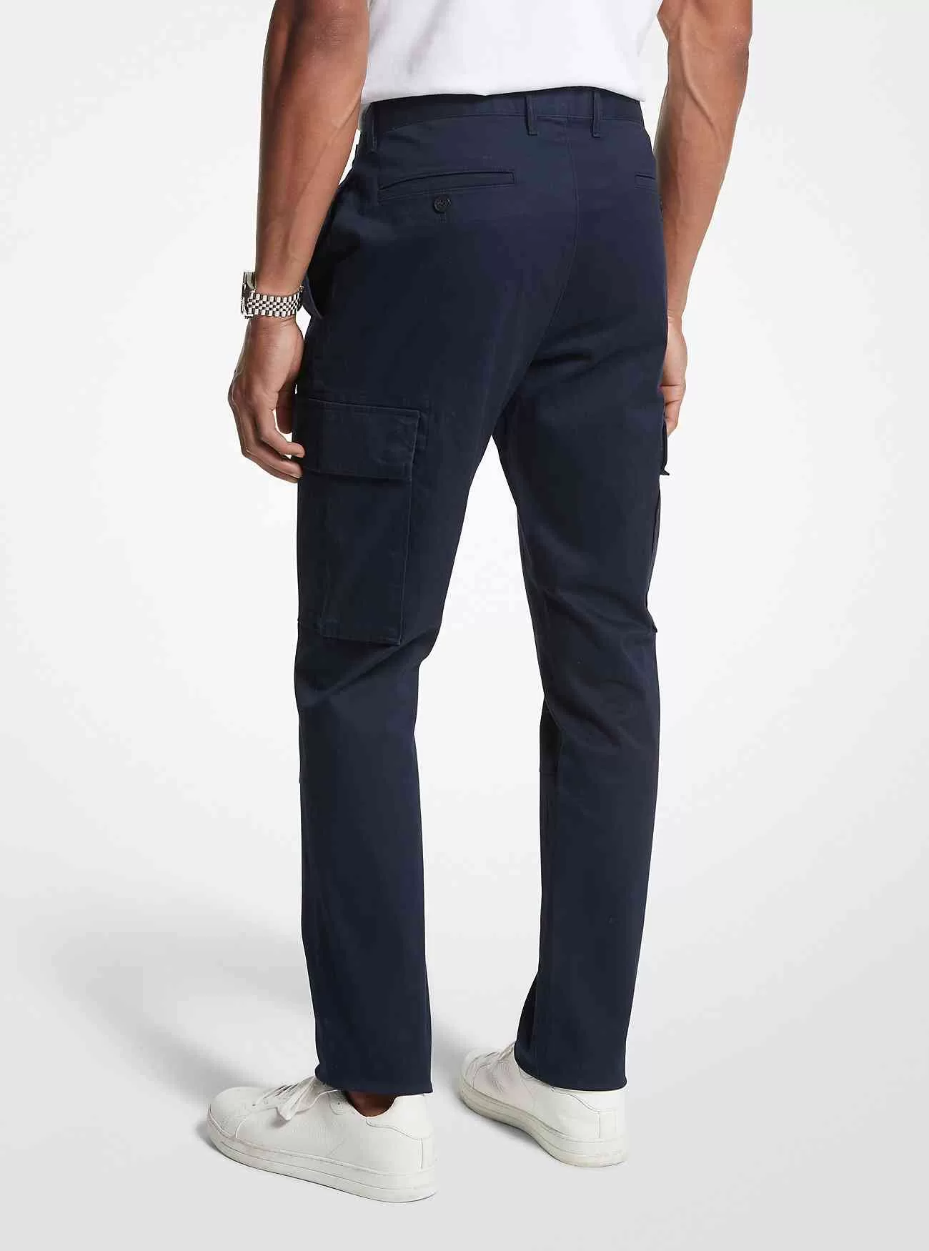 Pantaloni cargo elasticizzati in cotone organico