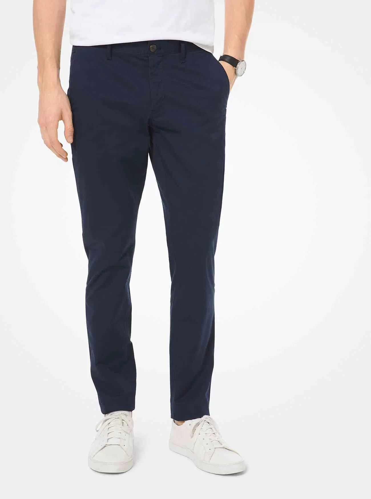 Pantaloni chino skinny in cotone elasticizzato