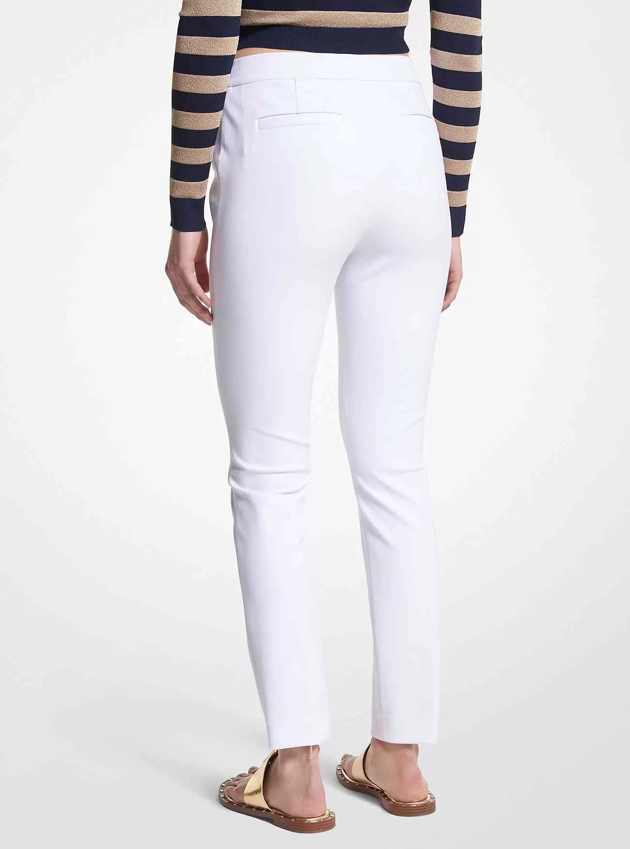 Pantaloni in crêpe elasticizzato