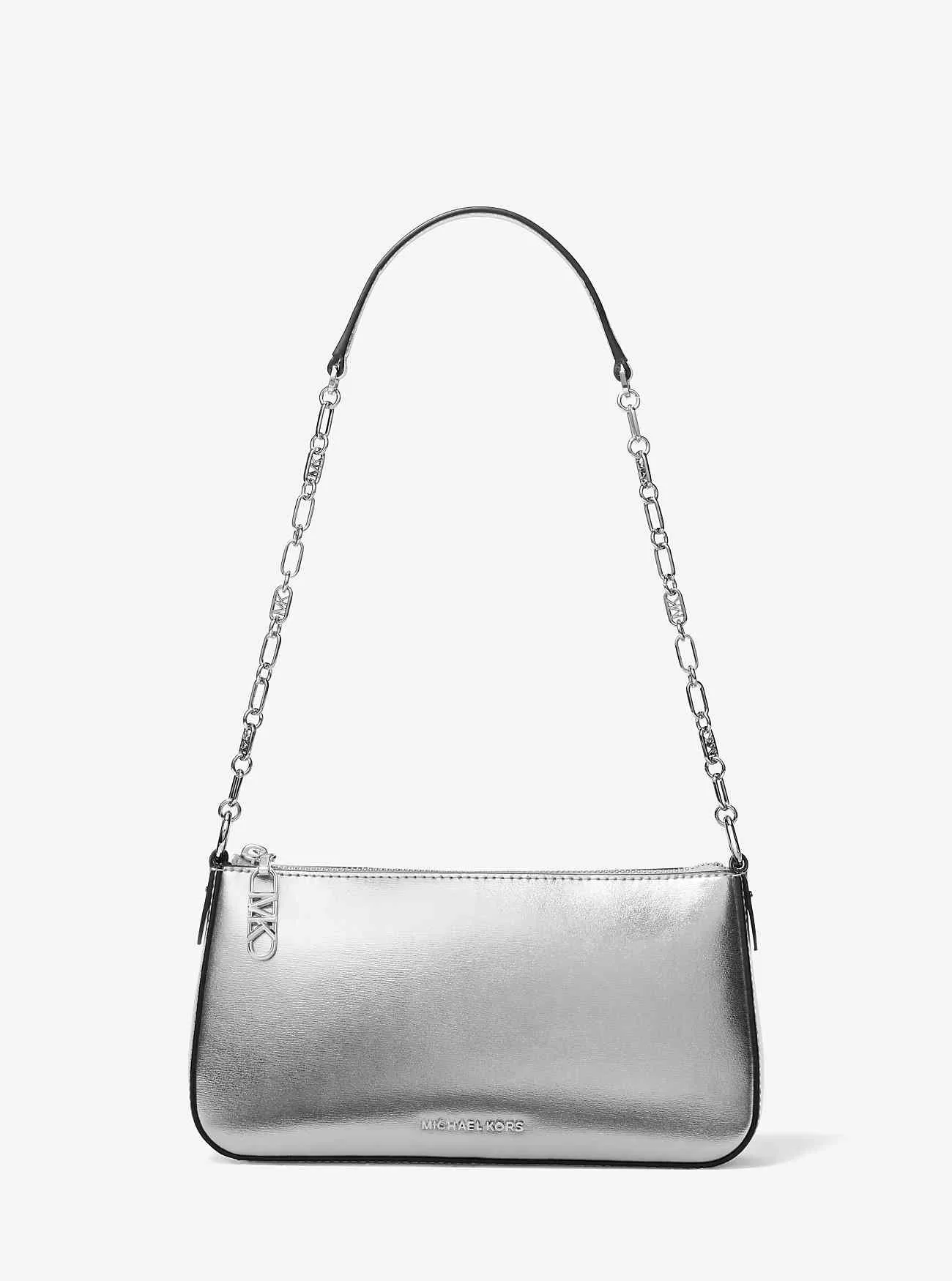 Pochette Empire media in pelle metallizzata