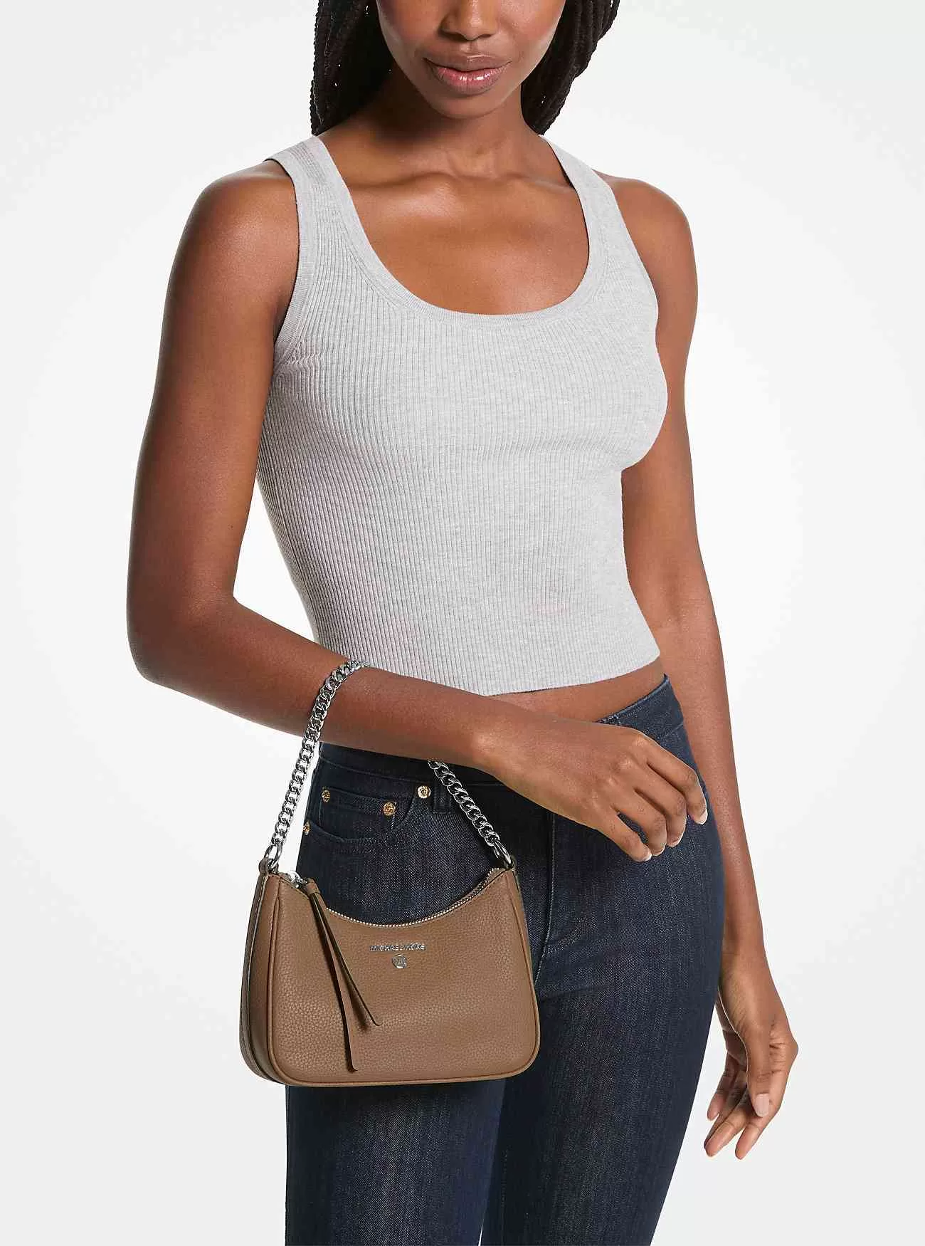 Pochette Jet Set Charm piccola in pelle Pochette Jet Set Charm piccola in pelle