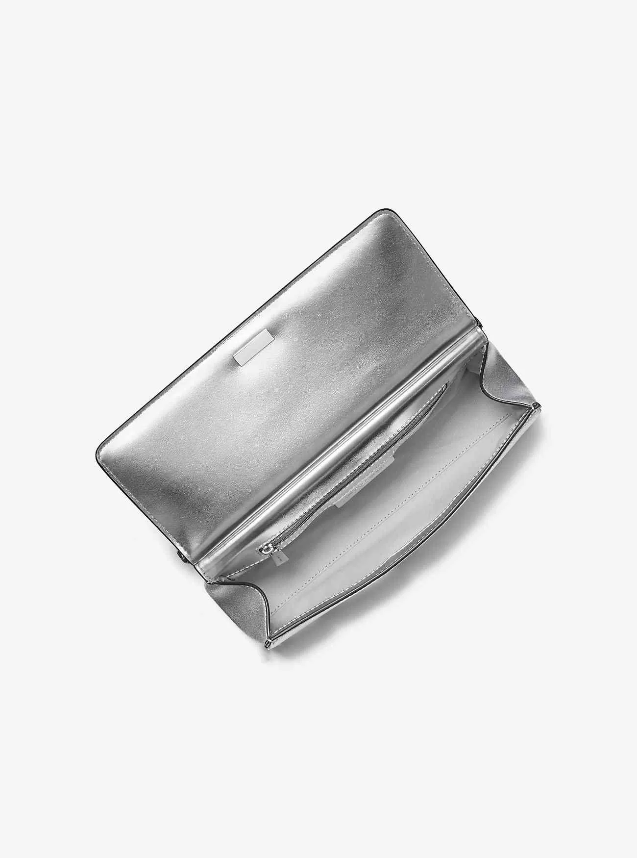 Pochette media Carmine in pelle martellata metallizzata