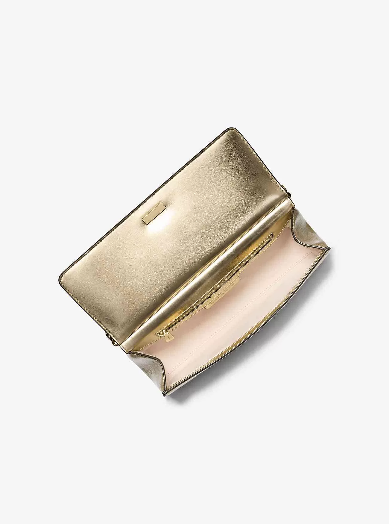 Pochette media Carmine in pelle martellata metallizzata