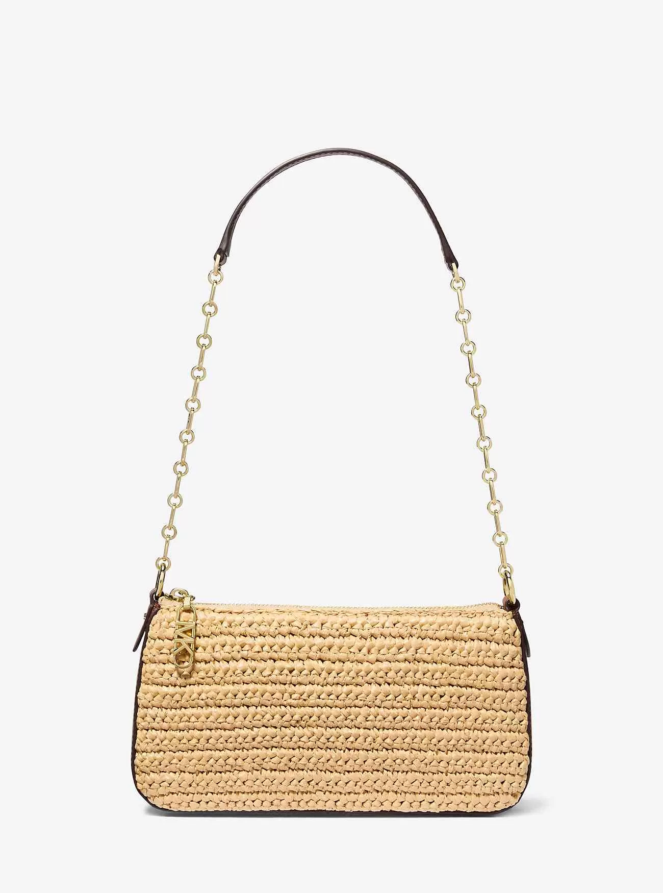 Pochette media Empire con maglie a catena in paglia lavorata a mano all’uncinetto