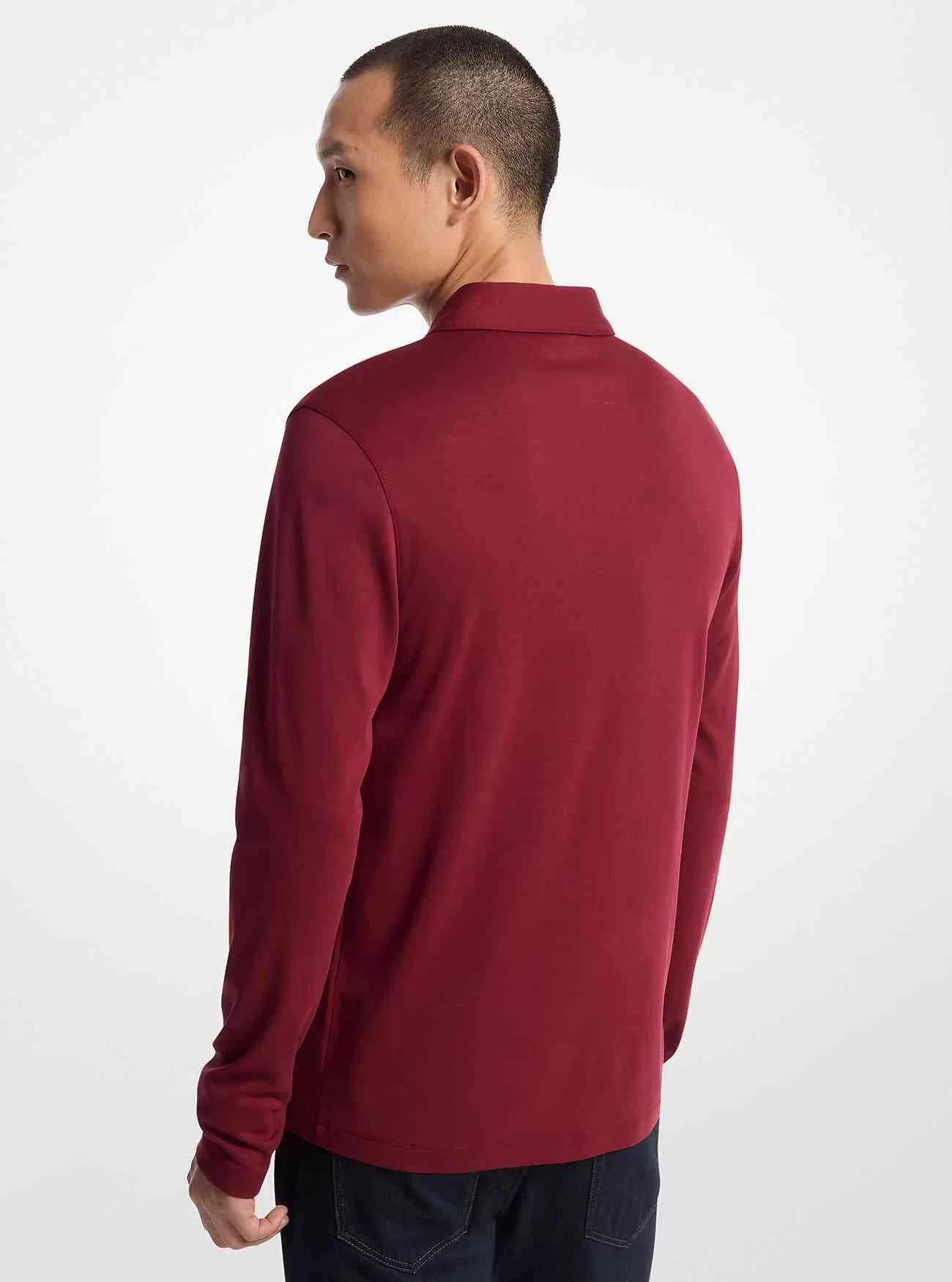 Polo a maniche lunghe in cotone