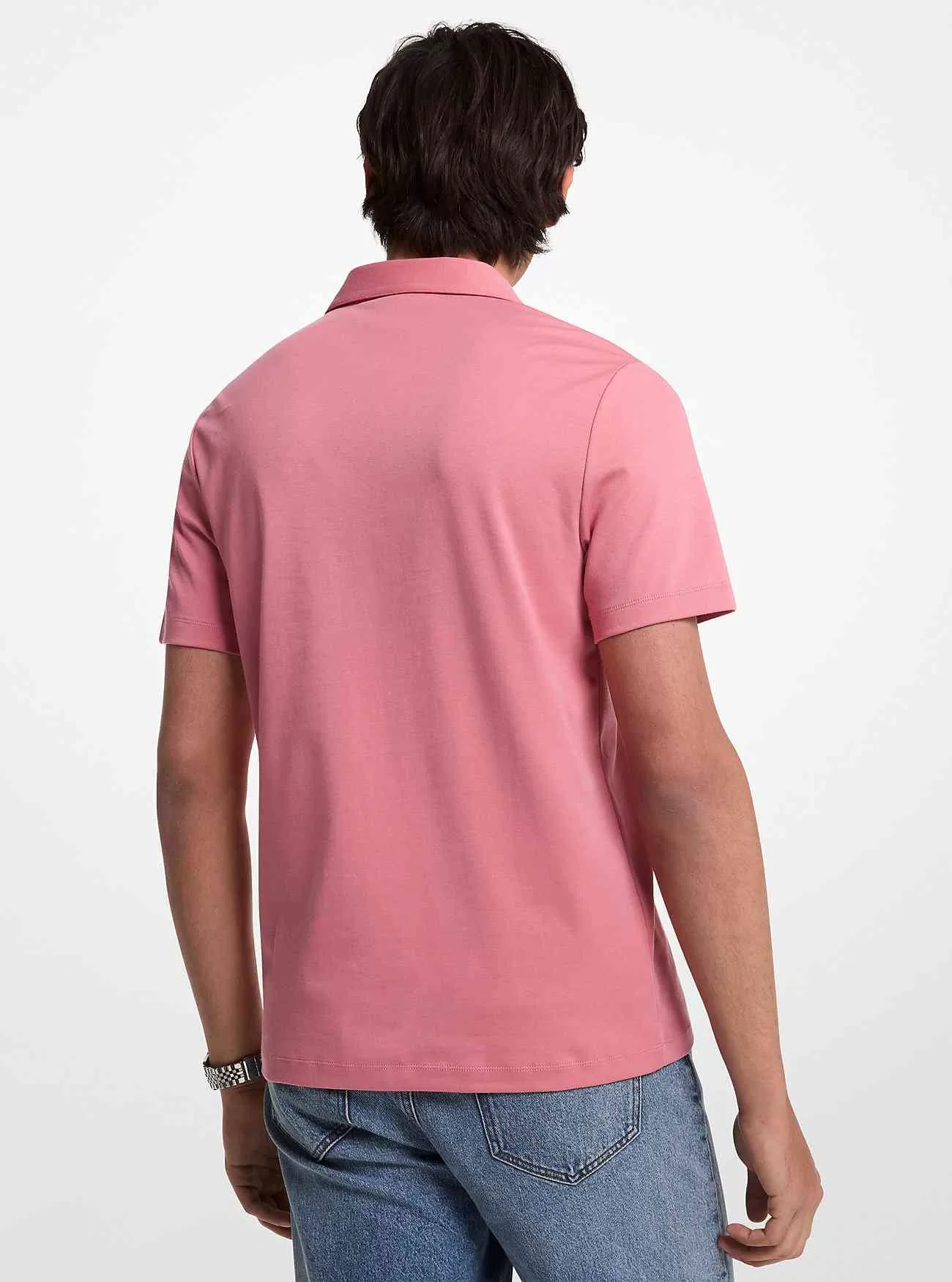 Polo in cotone con logo ricamato