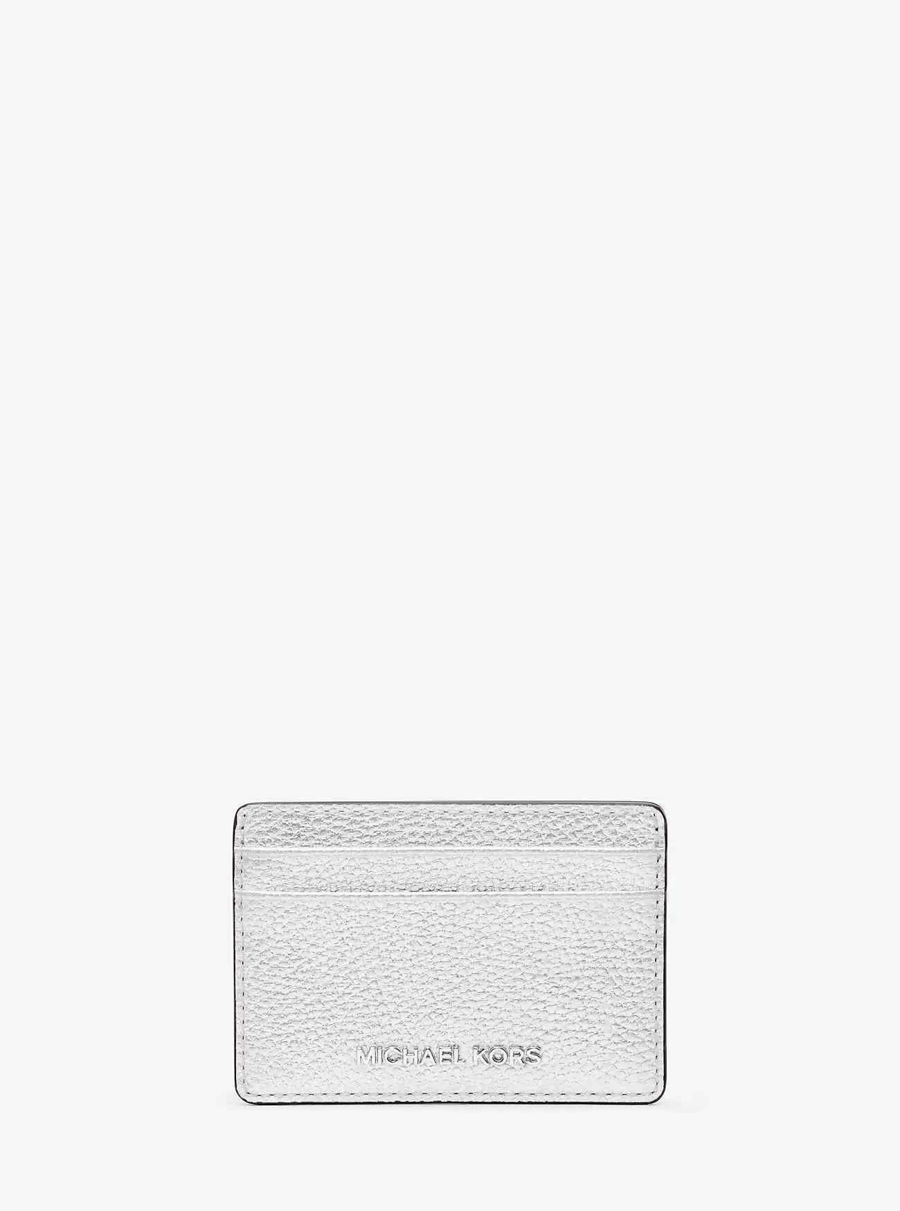 Porta carte Jet Set piccolo in pelle metallizzata