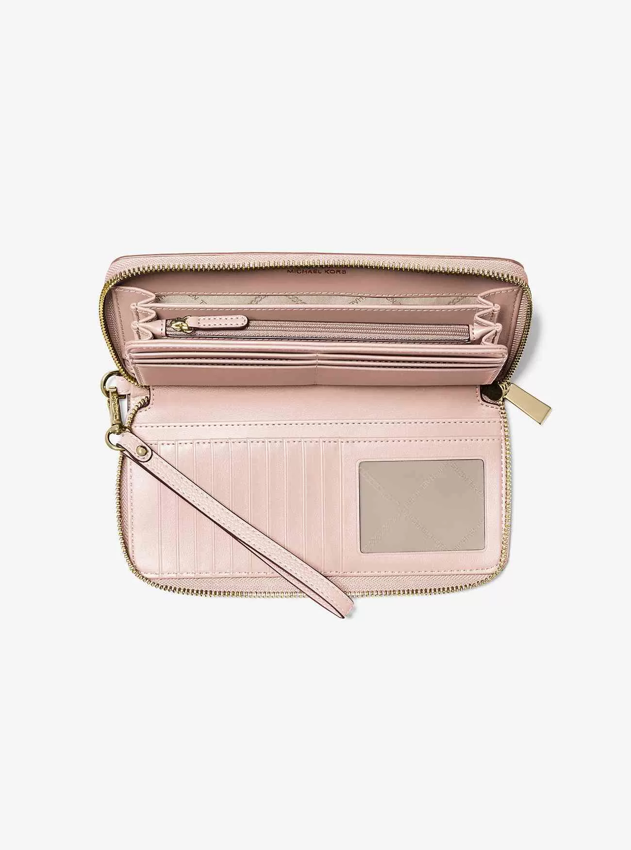 Portafoglio Continental Jet Set Travel grande in pelle martellata