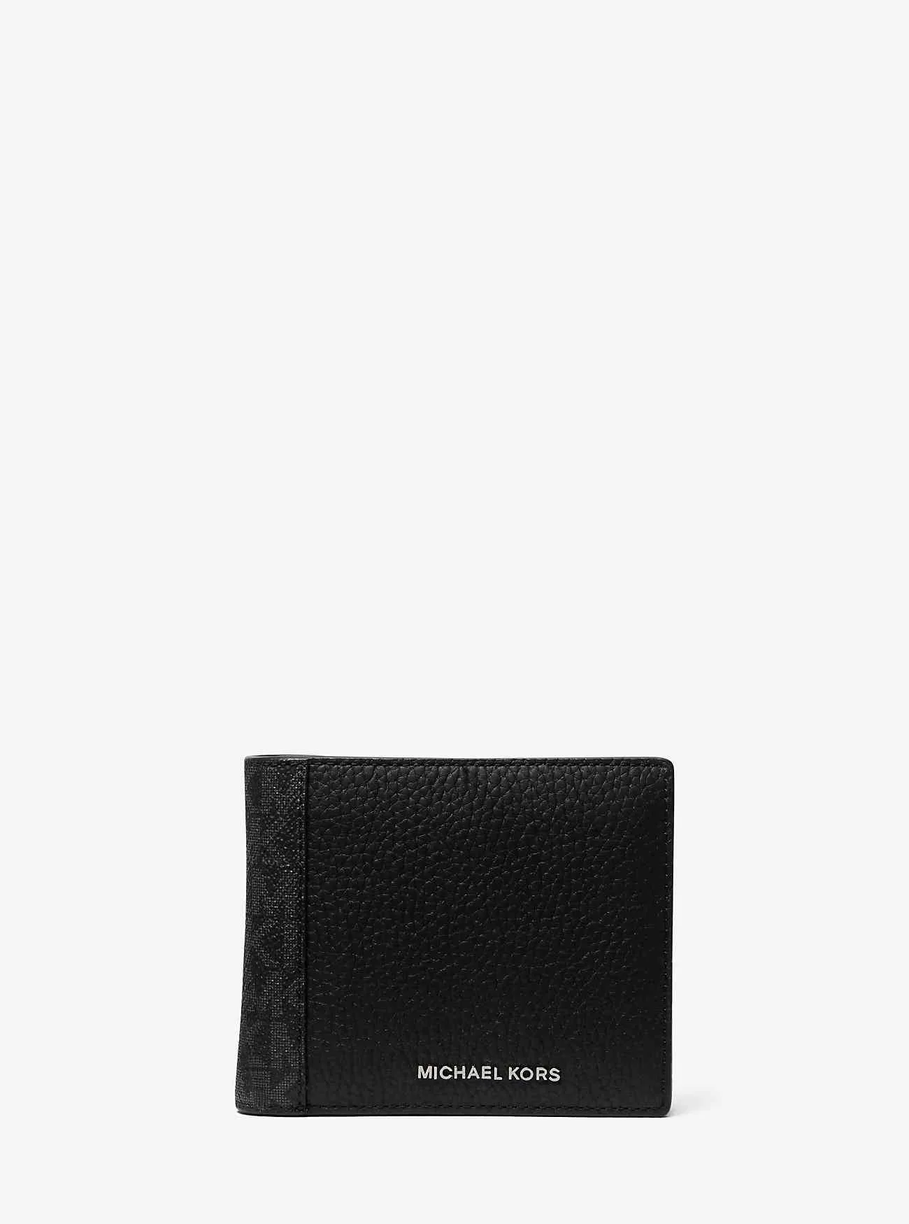 Portafoglio a portafoglio in pelle Hudson con logo esclusivo e portamonete