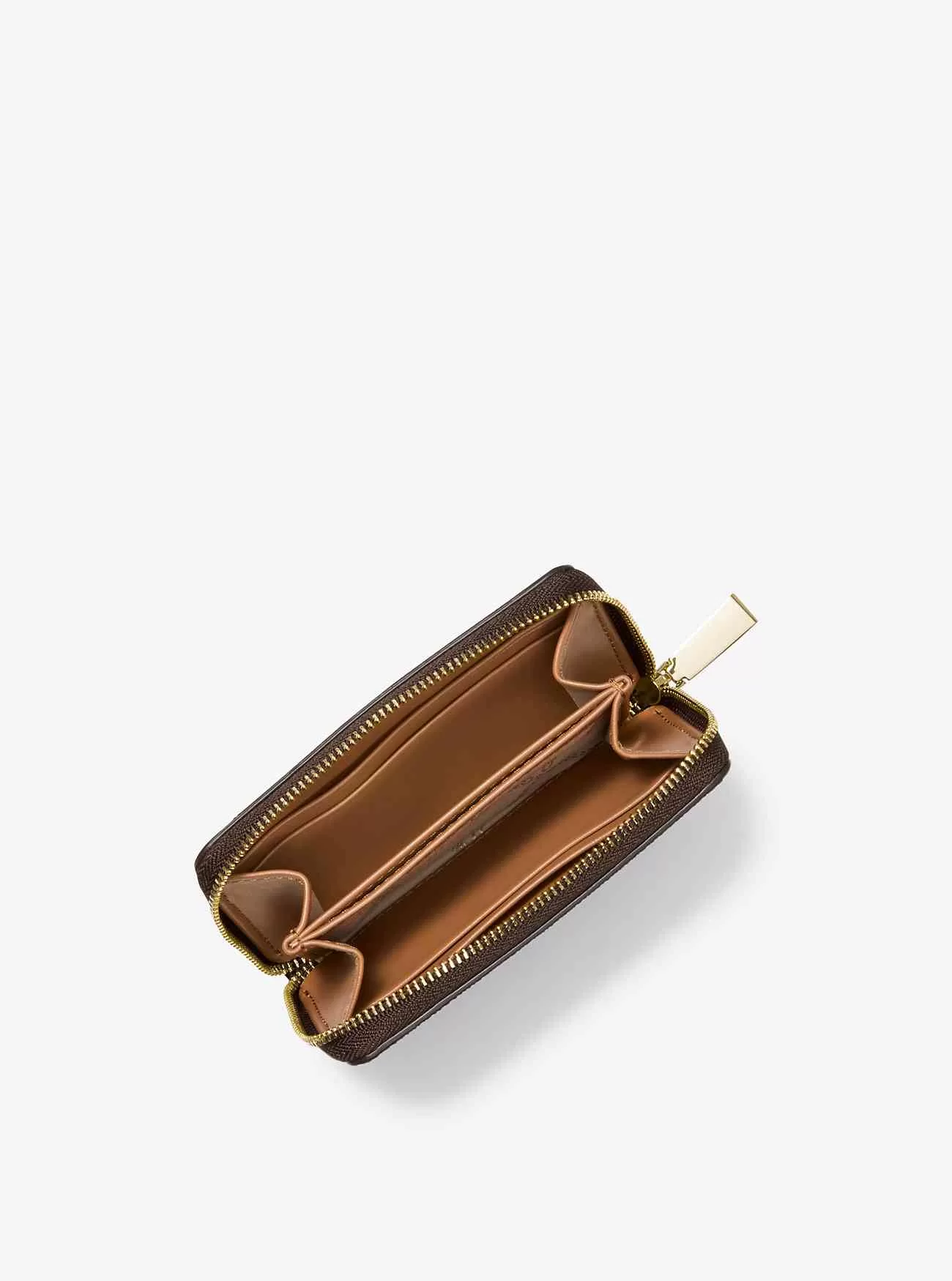 Portafoglio piccolo in pelle e logo