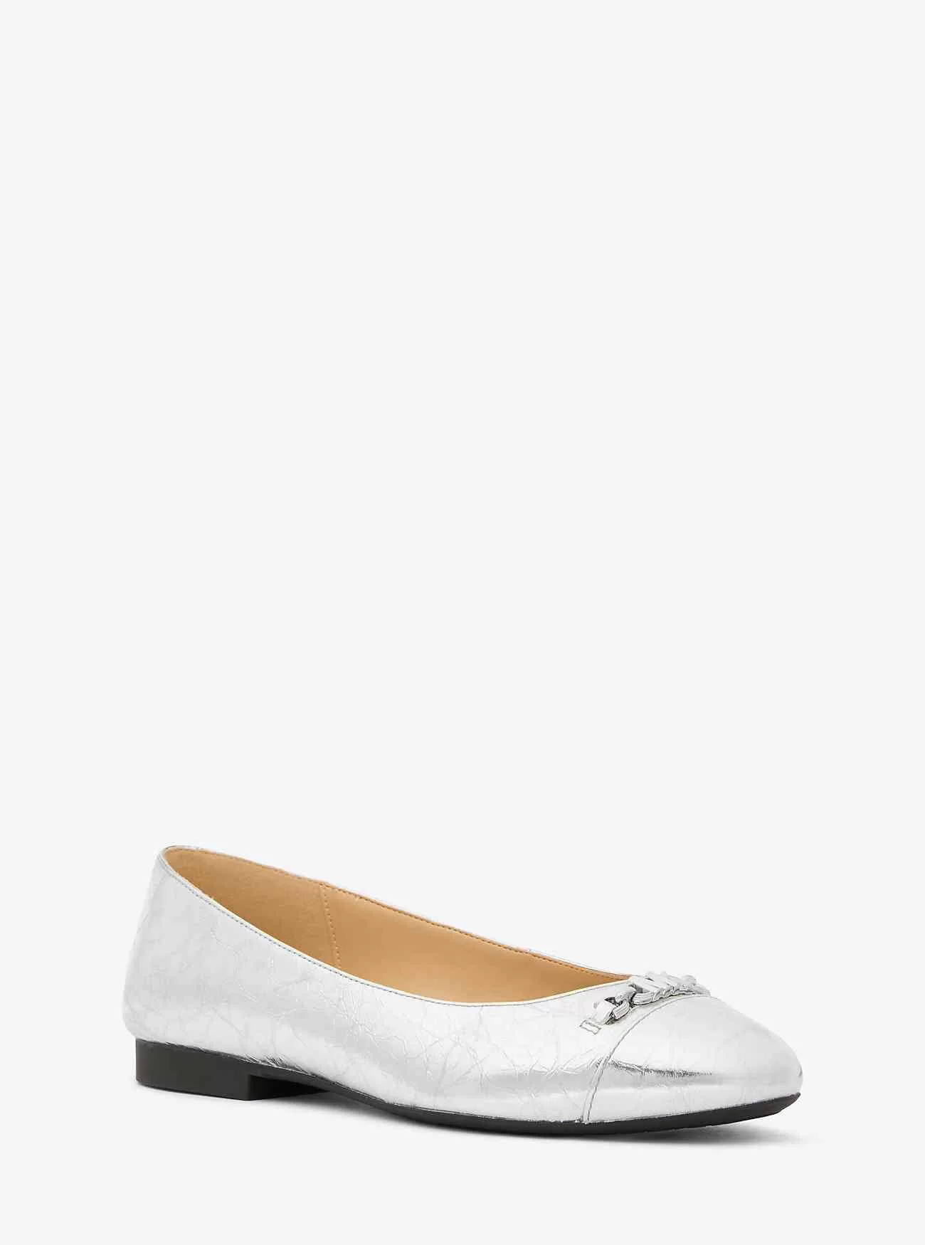 Rebecca Flex Ballerine in pelle metallizzata craquelé