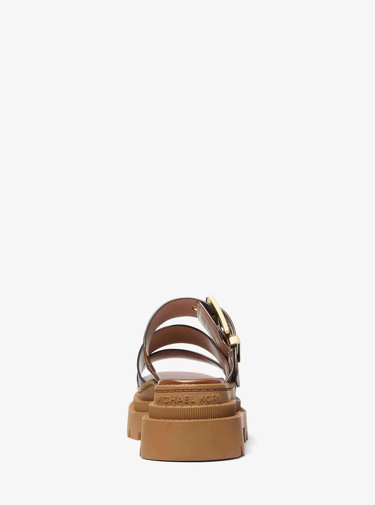 Sandalo Colby con plateau in pelle brunita Sandalo Colby con plateau in pelle brunita