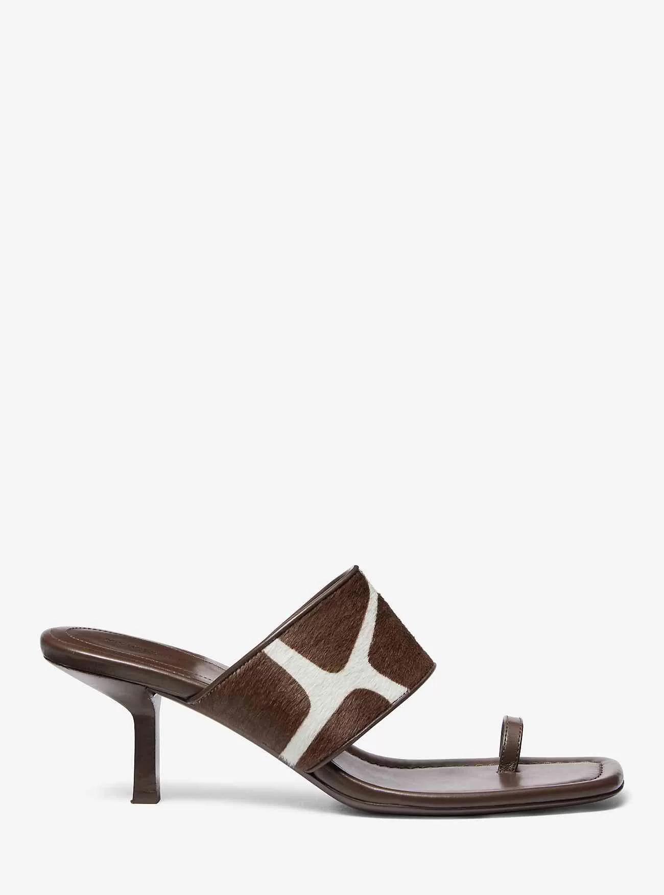 Sandalo Dionne in cavallino con stampa giraffa