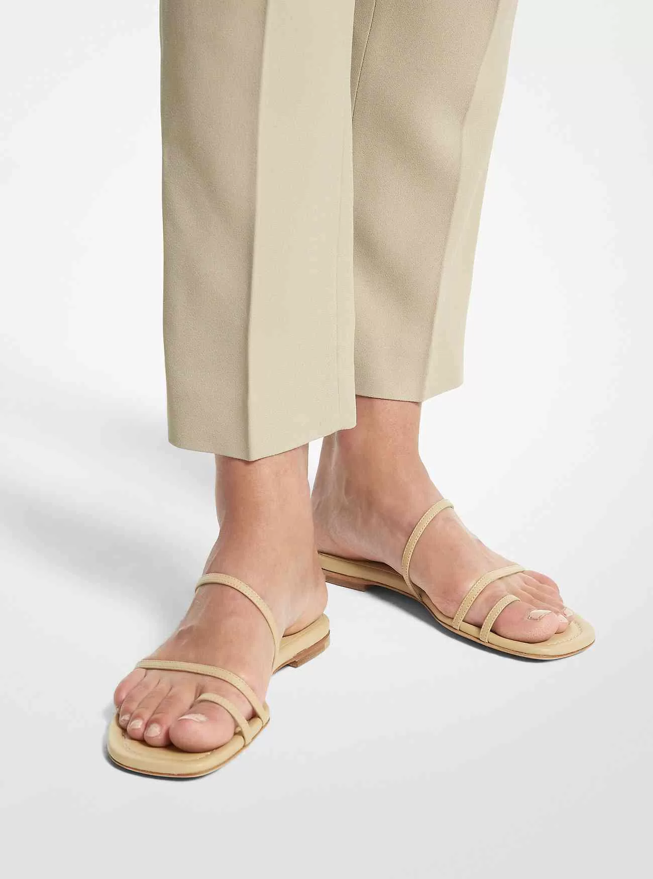 Sandalo Slide Patti in Pelle Sandalo Slide Patti in Pelle