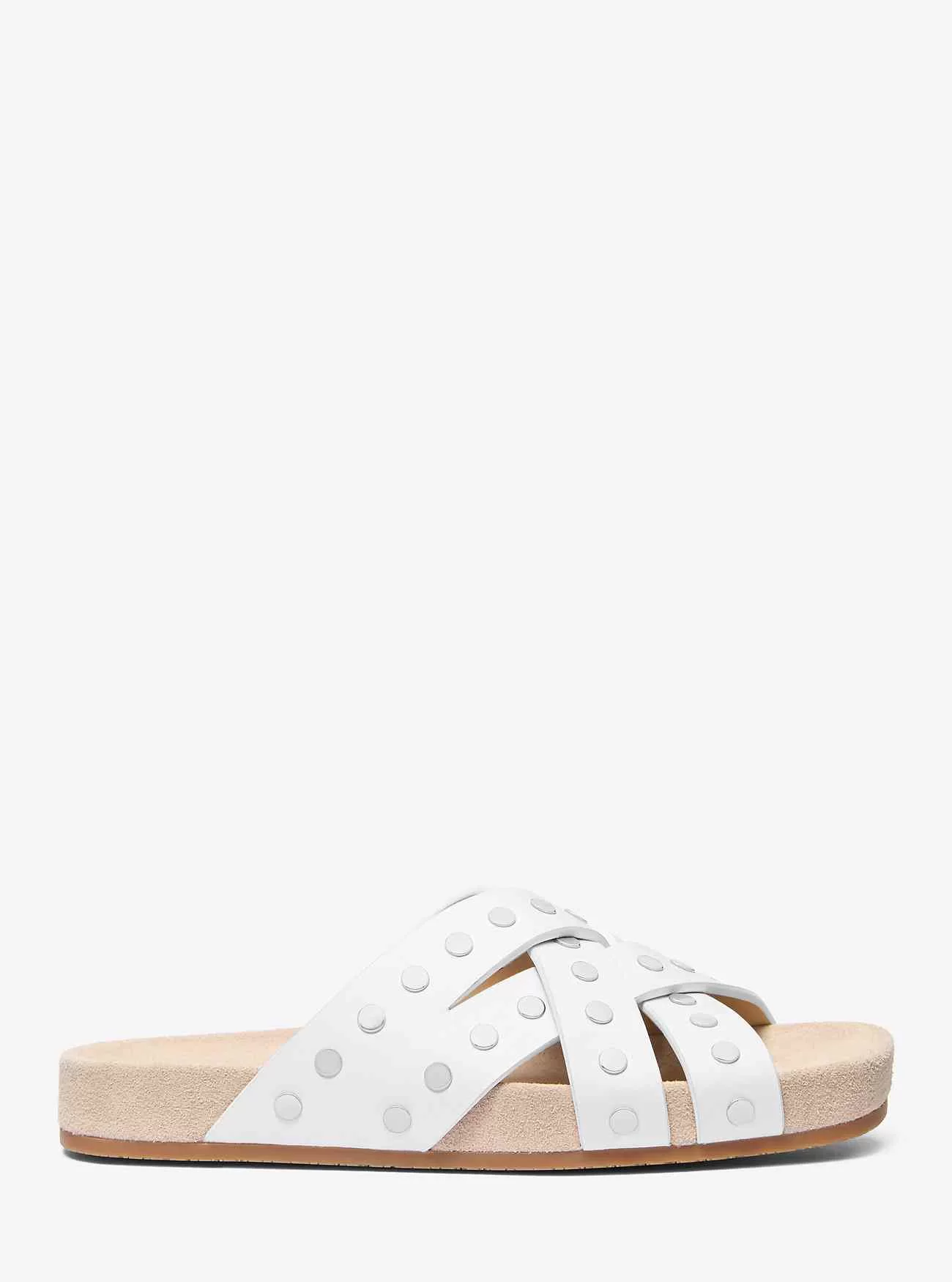 Sandalo piatto Irene in pelle con borchie